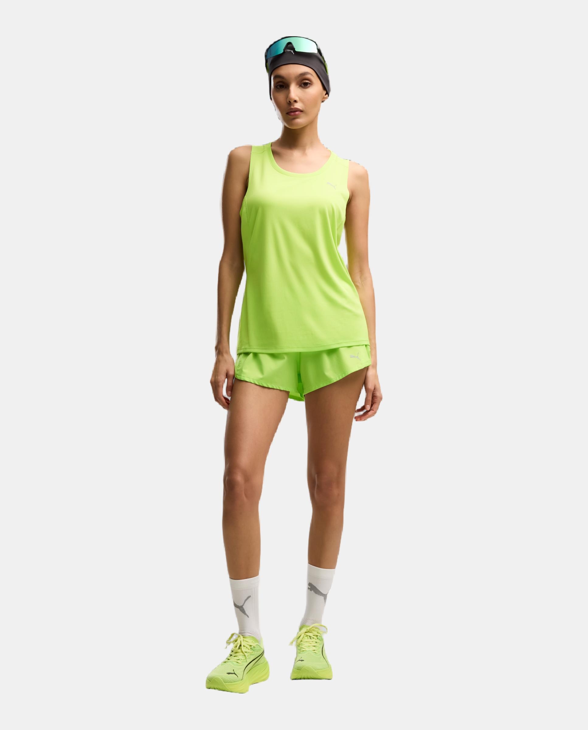 Calções de Running de Mulher W Run Velocity 3" Short Verde-3