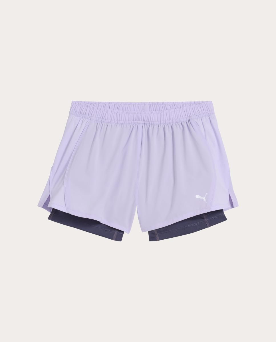 Calções de Running de Mulher W Run Velocity 2In1 3" Short Puma Roxo-5