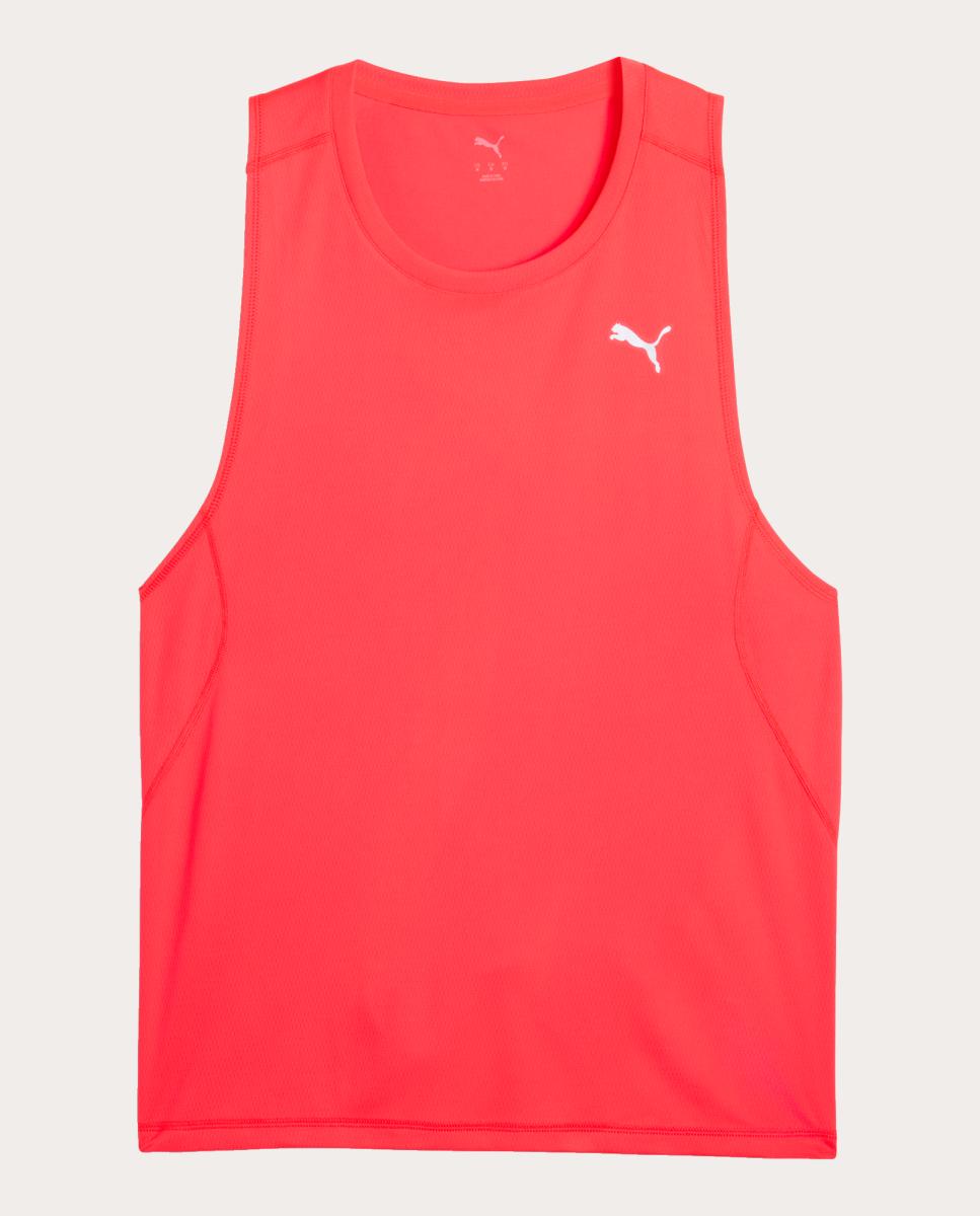 T-Shirt S/M de Running de Homem M Run Velocity Tank (Poly) Puma Vermelho-4