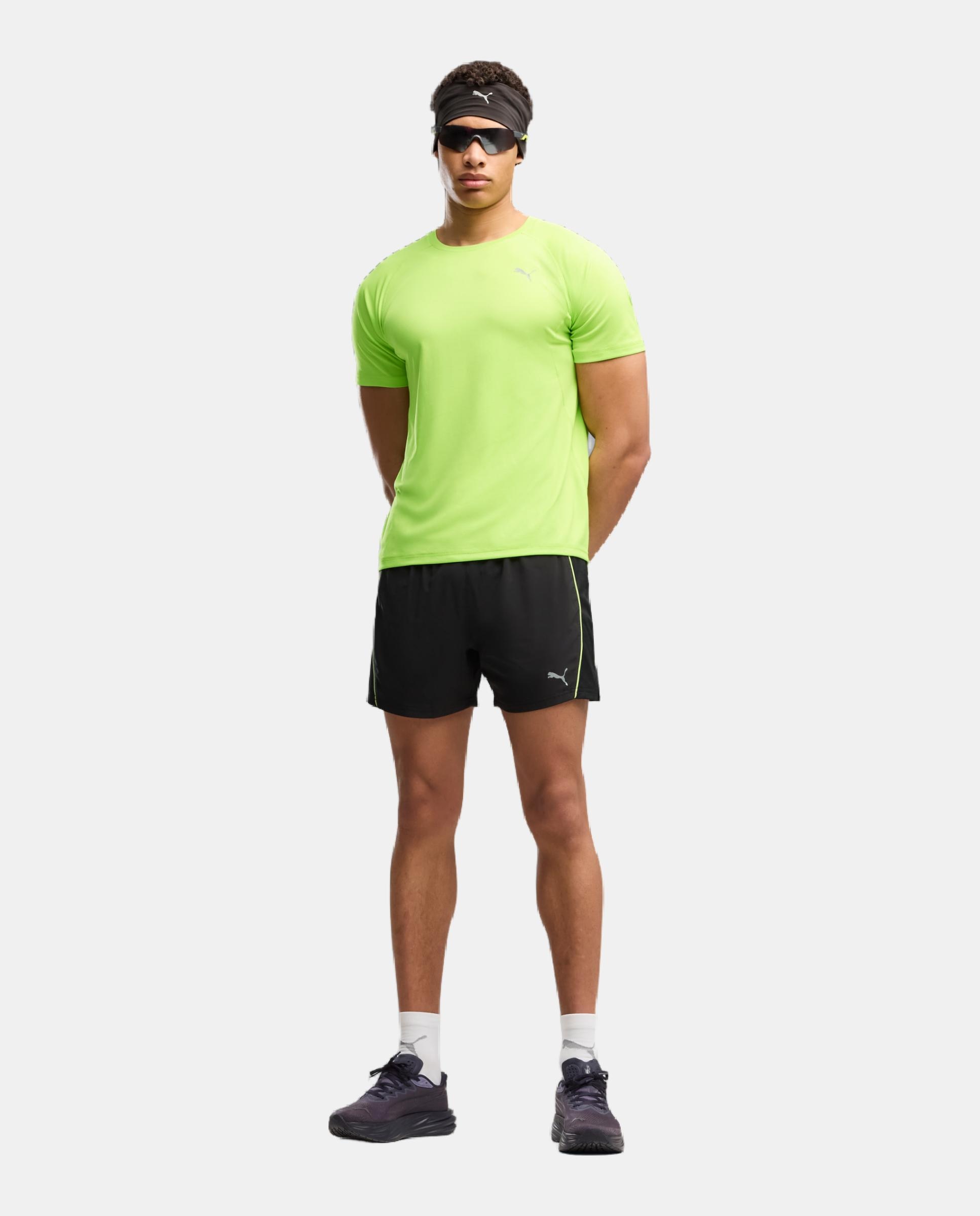 T-shirt M/C de Running de Homem M Run Velocity Tee (Poly) Verde-3