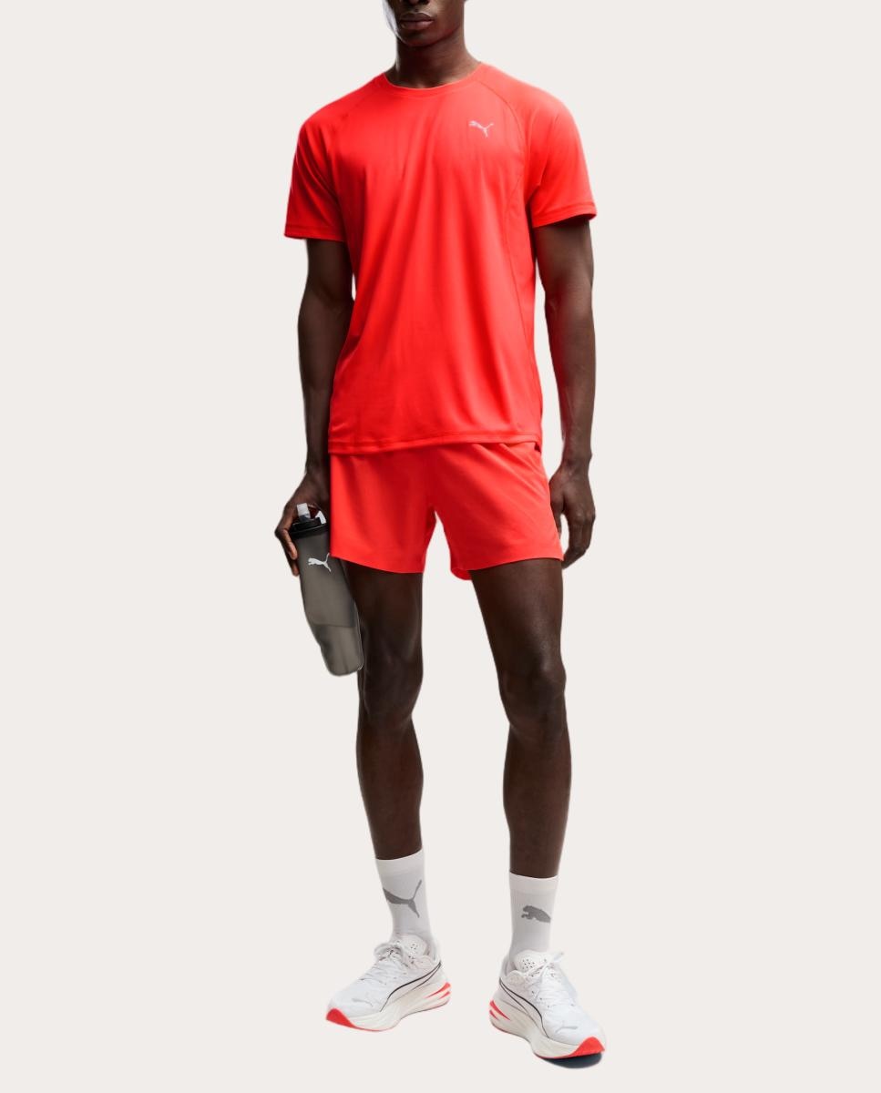 T-Shirt de Running de Homem M Run Velocity Tee (Poly) Puma Vermelho-3