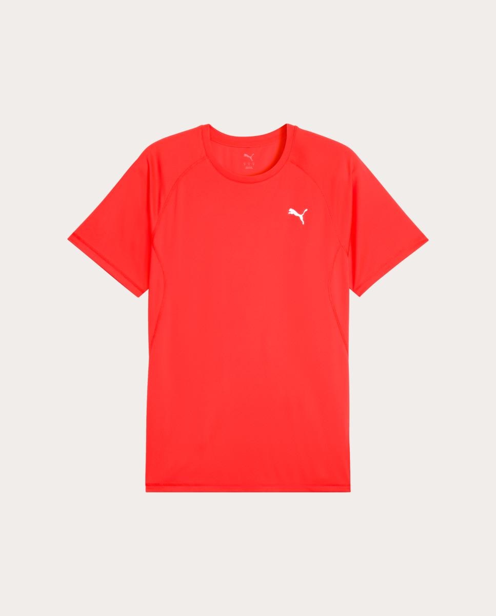 T-Shirt de Running de Homem M Run Velocity Tee (Poly) Puma Vermelho-4