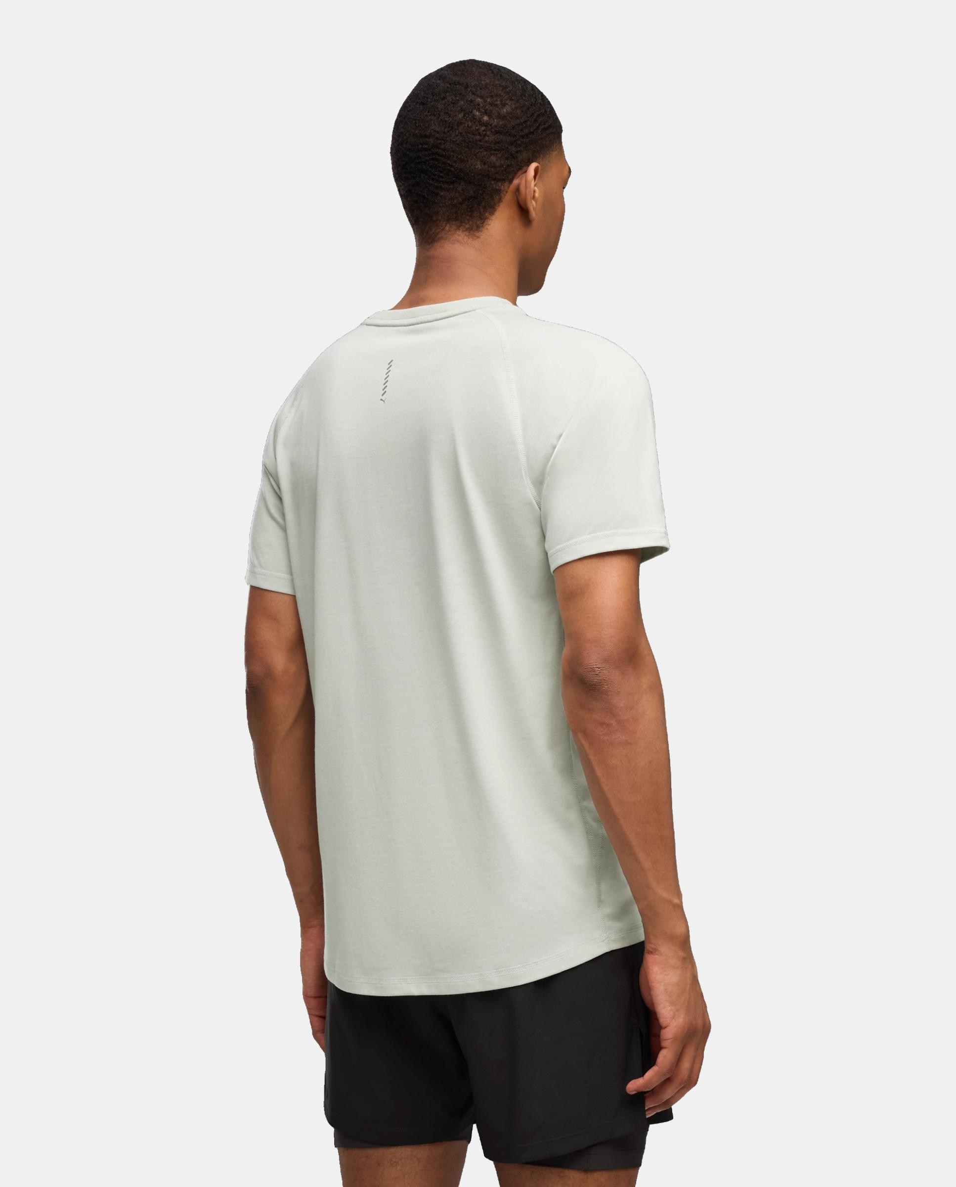 T-shirt de Manga Curta de Running de Homem M Run Velocity Tee (Tri-Blend) Verde-2
