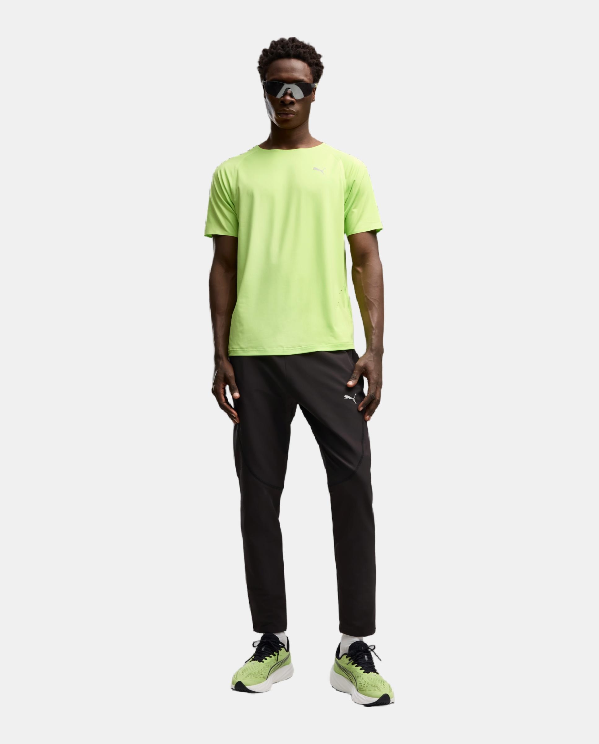 Camisetas M/C de Running de Hombre M RUN CLOUDSPUN TEE Puma - Verde Verde-2