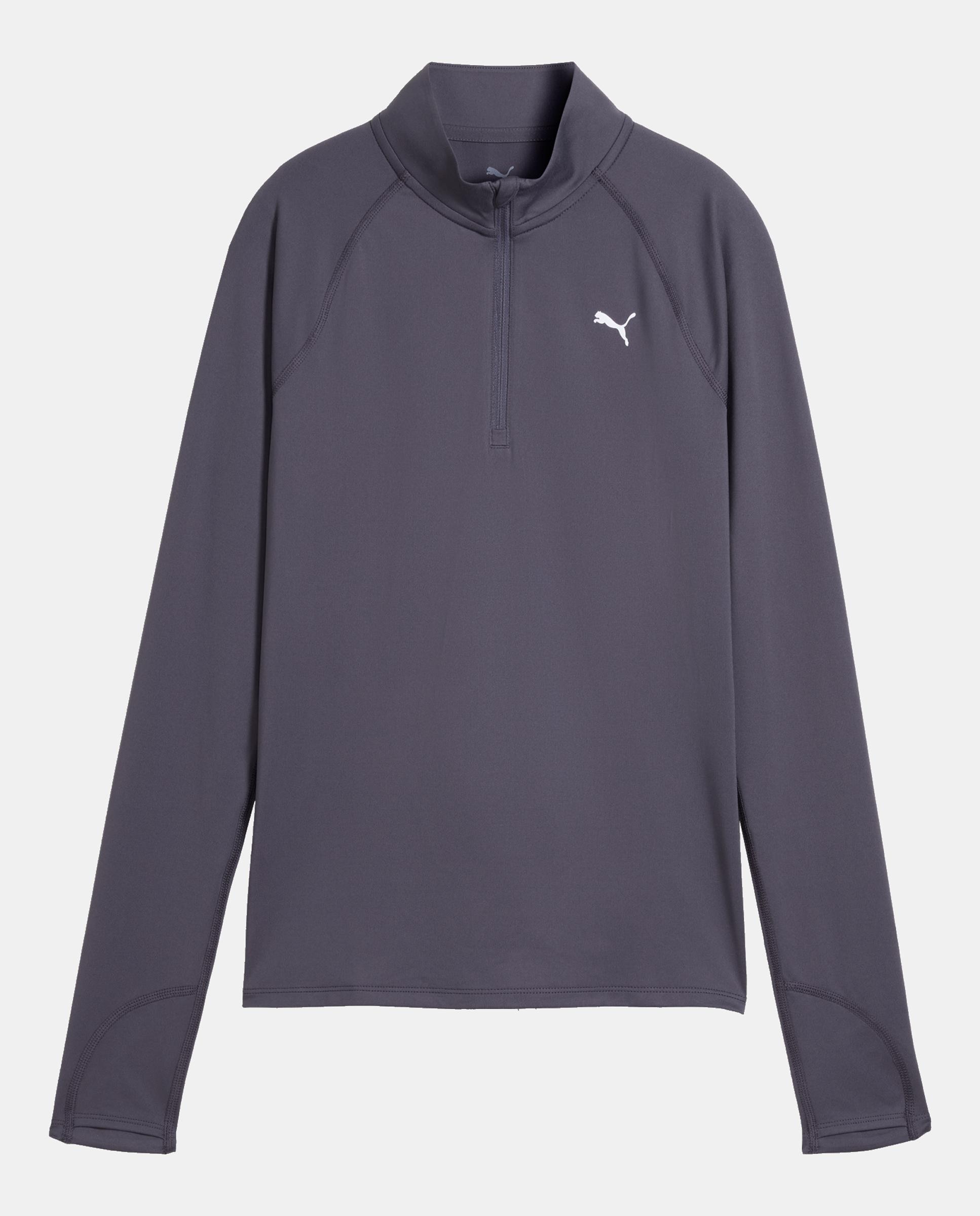 Camisola de Manga Comprida de Running de Mulher W Run Velocity Cloudspun 1/4 Z Roxo-3