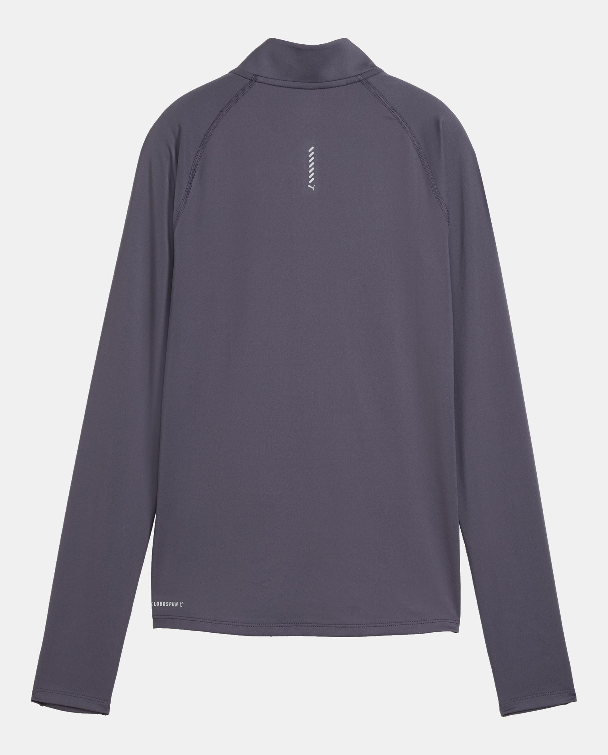 Camisola de Manga Comprida de Running de Mulher W Run Velocity Cloudspun 1/4 Z Roxo-4