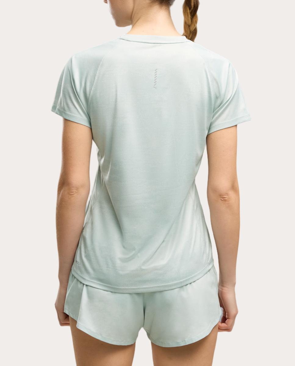 T-Shirt de Running de Mulher W Run Velocity Aop Tee Puma Verde-2