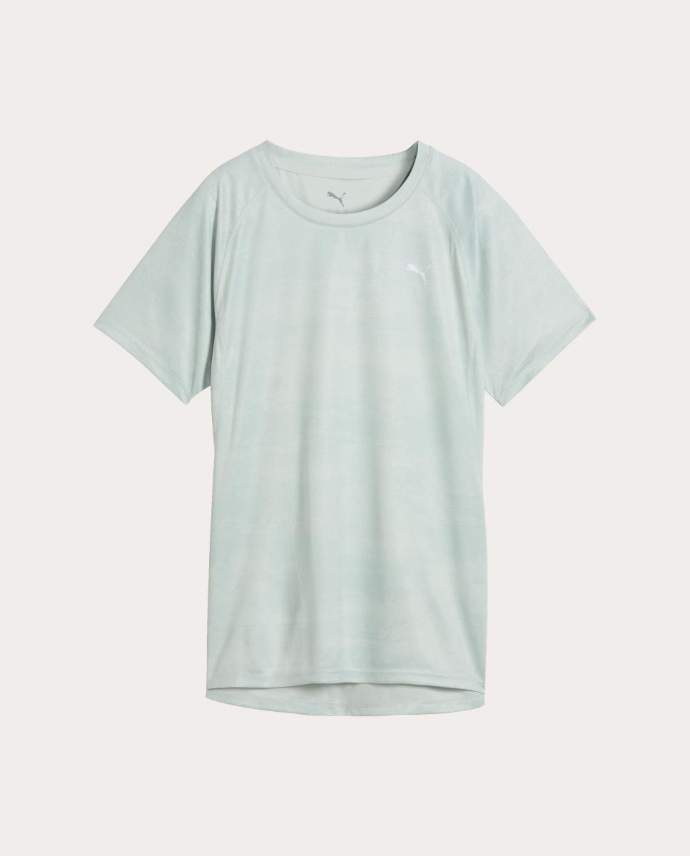 T-Shirt de Running de Mulher W Run Velocity Aop Tee Puma Verde-4