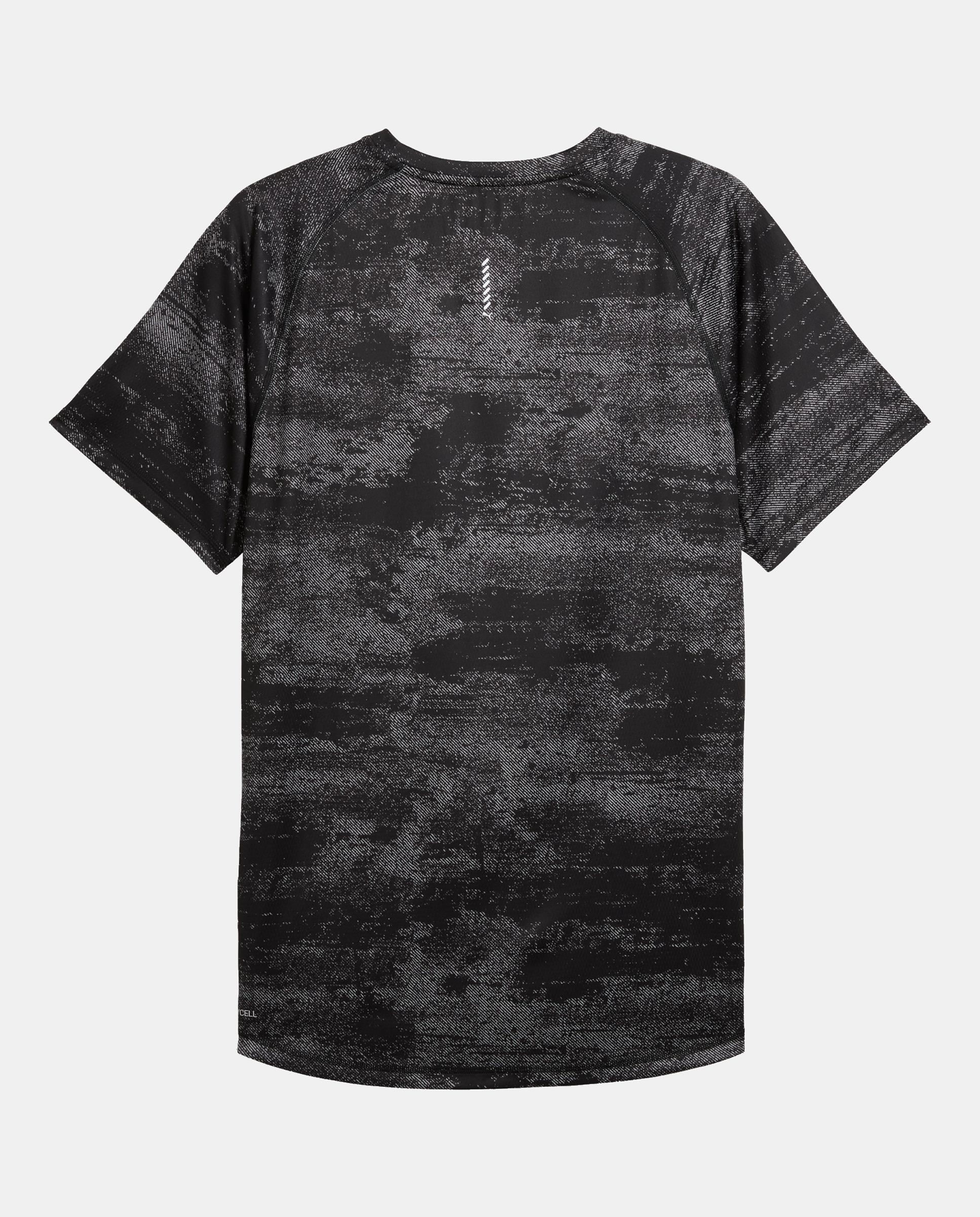 T-shirt de Manga Curta de Running de Homem M Run Velocity AOP Tee Preto-3