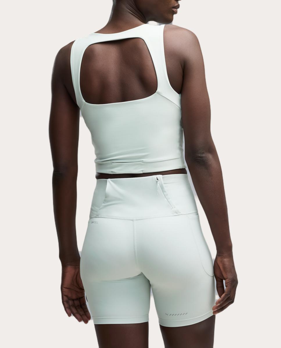 T-shirts S/M de Running de Mulher W Run Lightstride Crop Top Verde-4