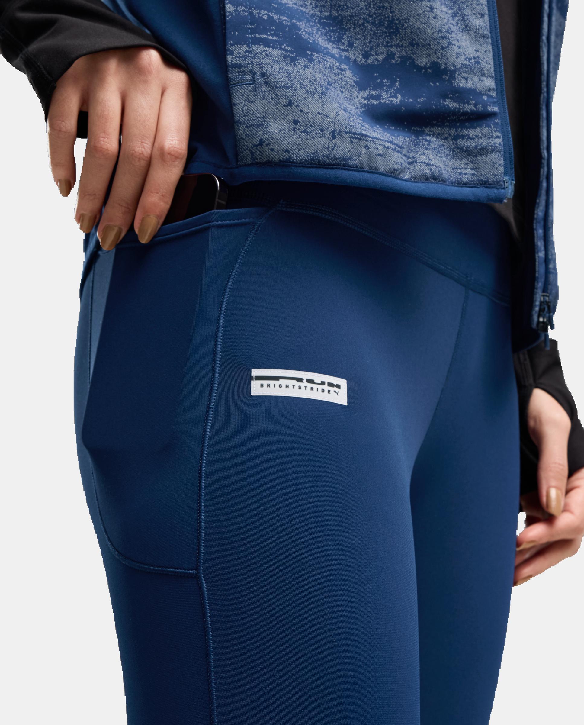 Leggings de Running de Mulher W Run Brightstride WarmCELL FL Cinzento-3