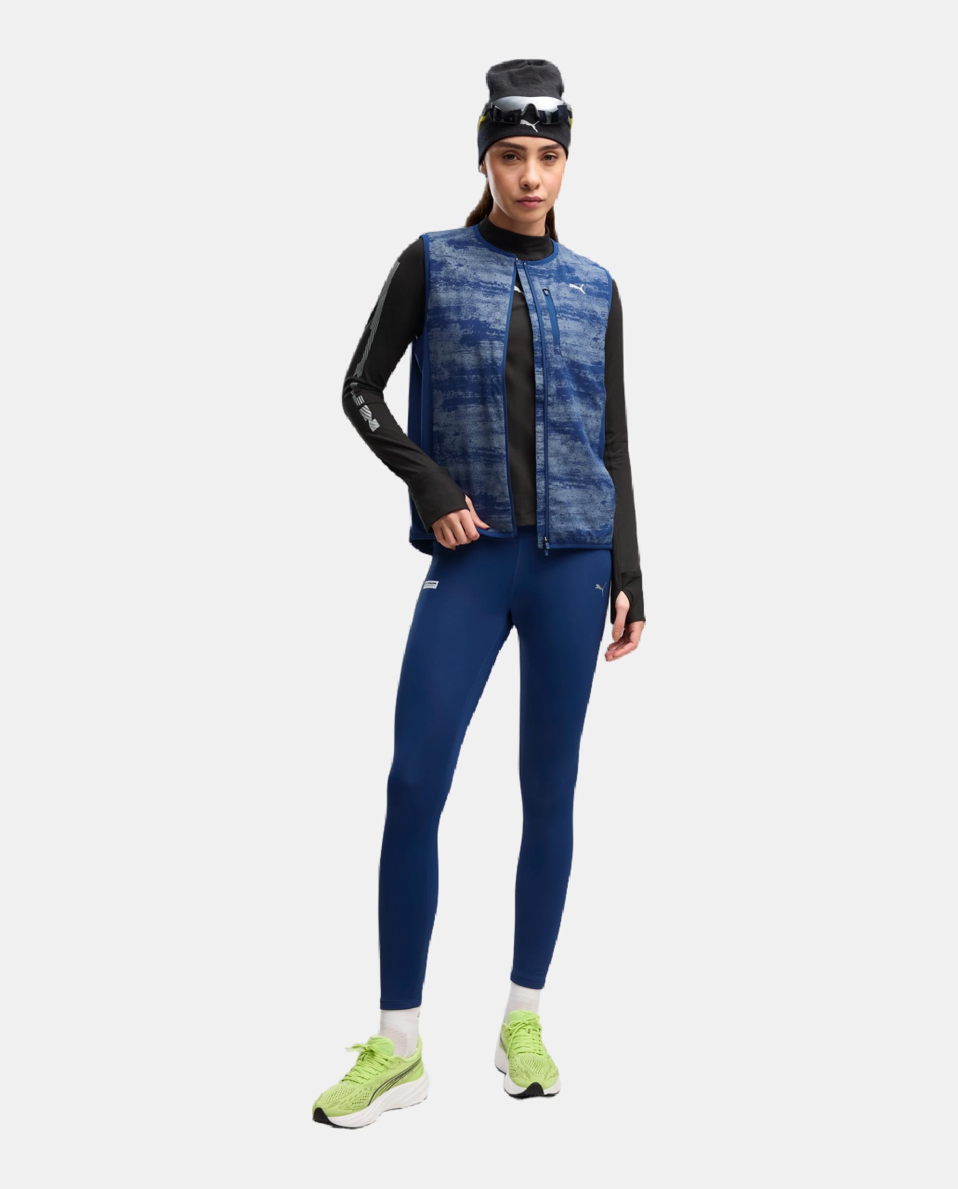 Leggings de Running de Mulher W Run Brightstride WarmCELL FL Cinzento-5