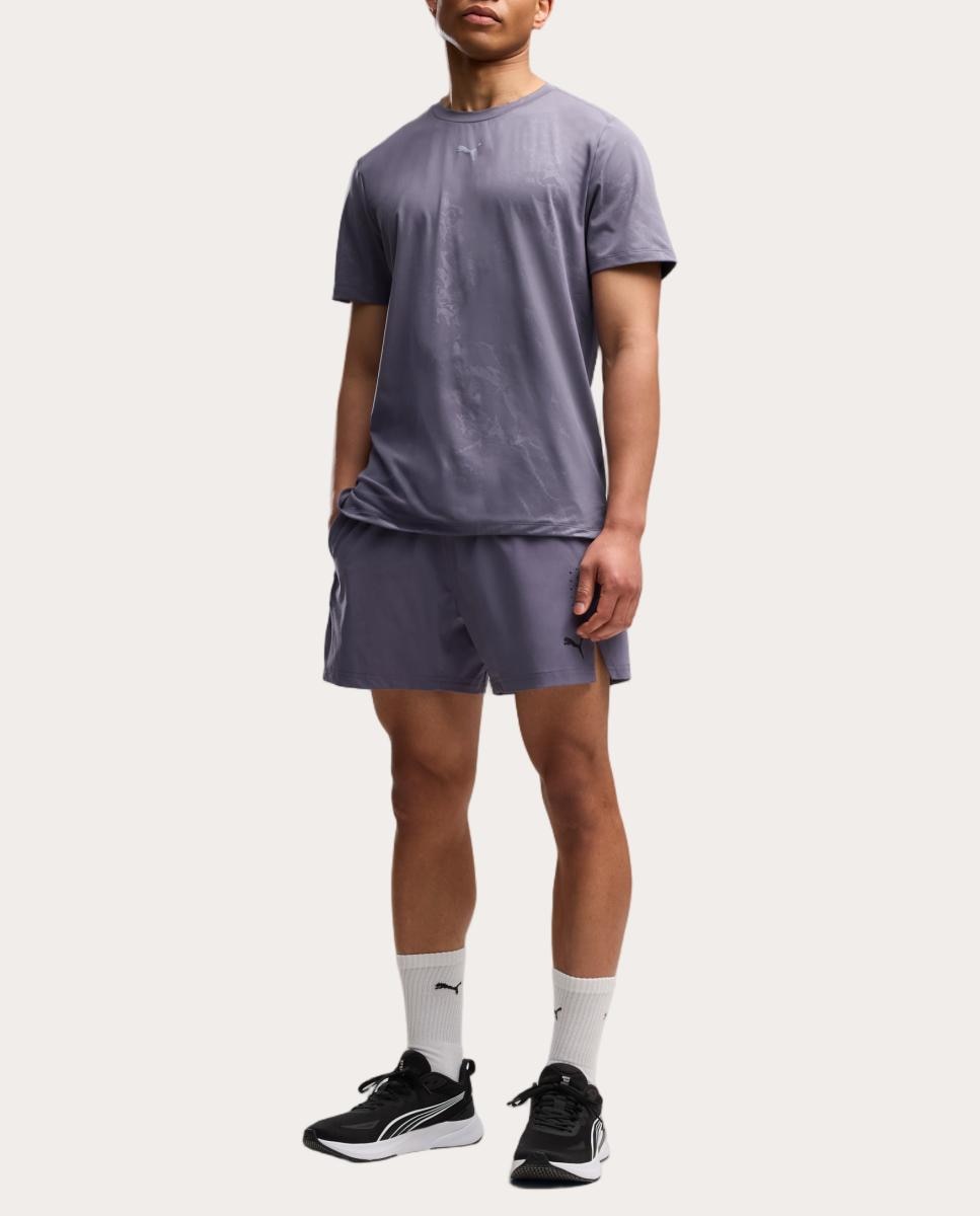 T-Shirt de Training de Homem M Cloudspun Embossed Tee Puma Roxo-3