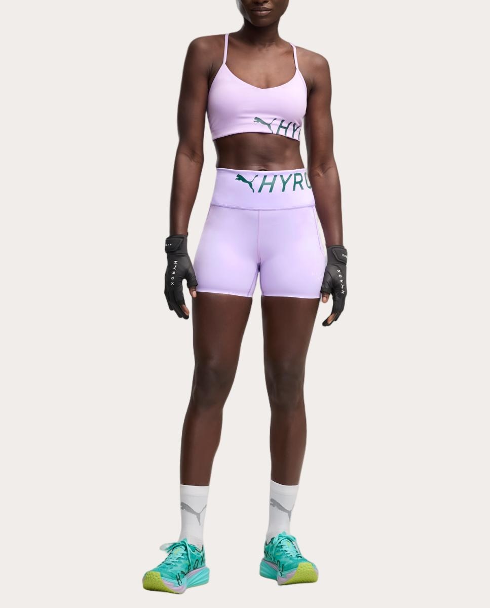 Leggins Calções de Training de Mulher W Puma X Hyrox Pwrmode 4" Shor Puma Roxo-3