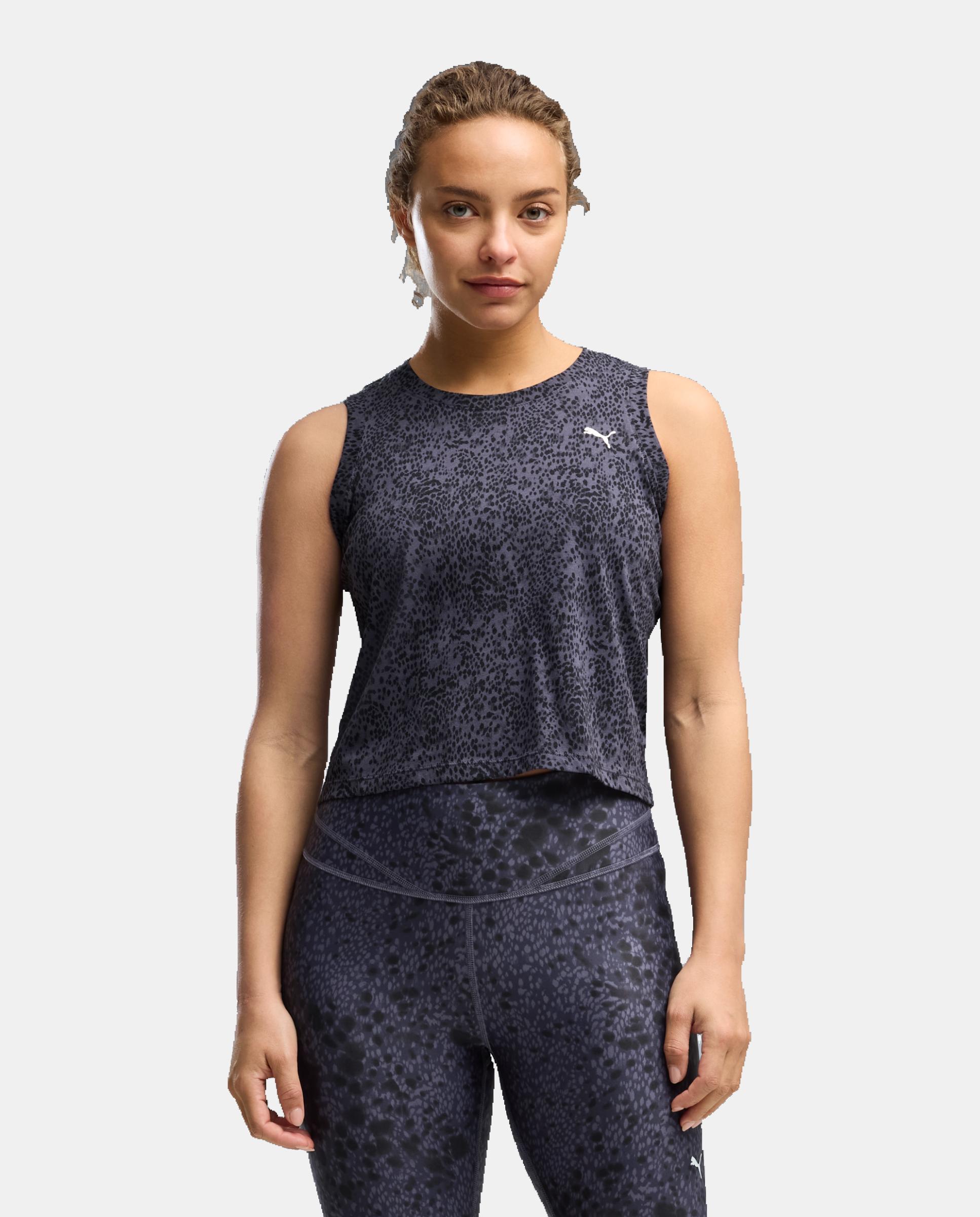 Camisetas S/M de Training de Mujer W Tropical Speed Graphic Tank Puma - Morado Morado-1