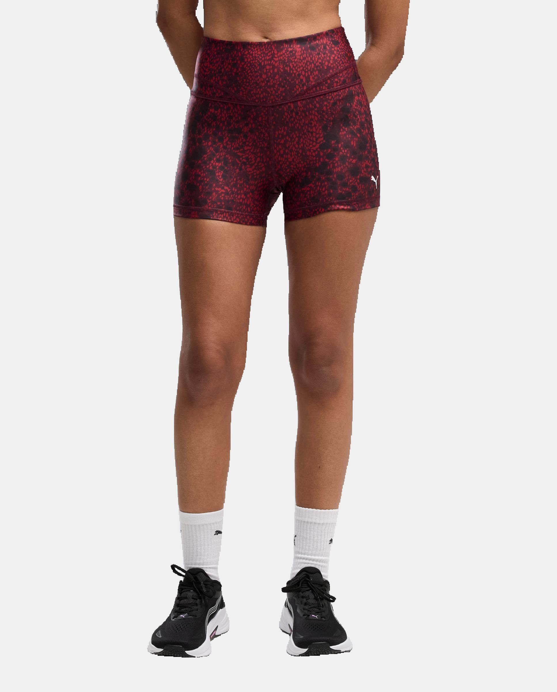 Mallas Cortas de Training de Mujer W Tropical Speed Short Tight 3 Puma - Rojo Rojo-1