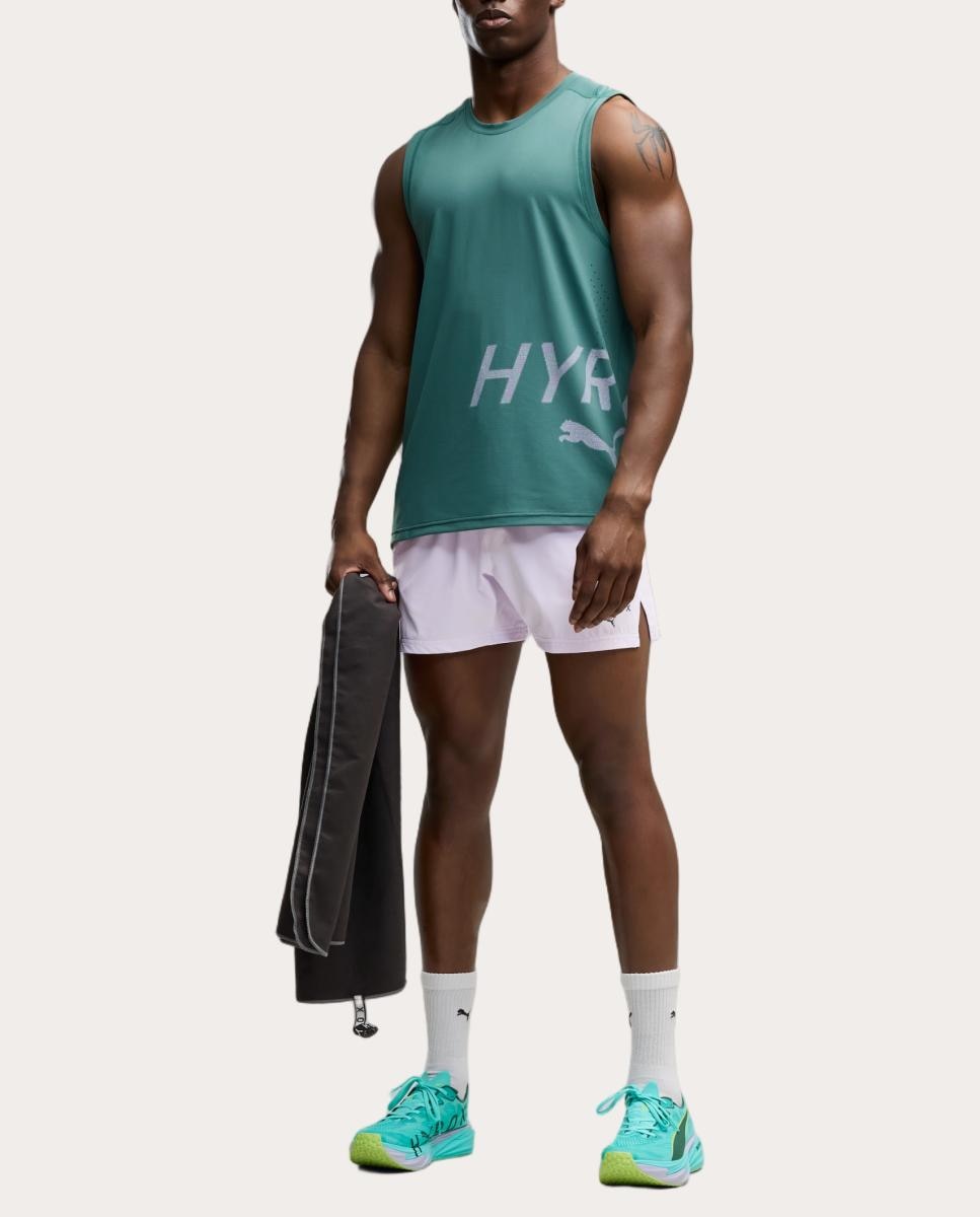 T-Shirt S/M de Training de Homem M Puma X Hyrox Pwrmode Tank Puma Verde-3