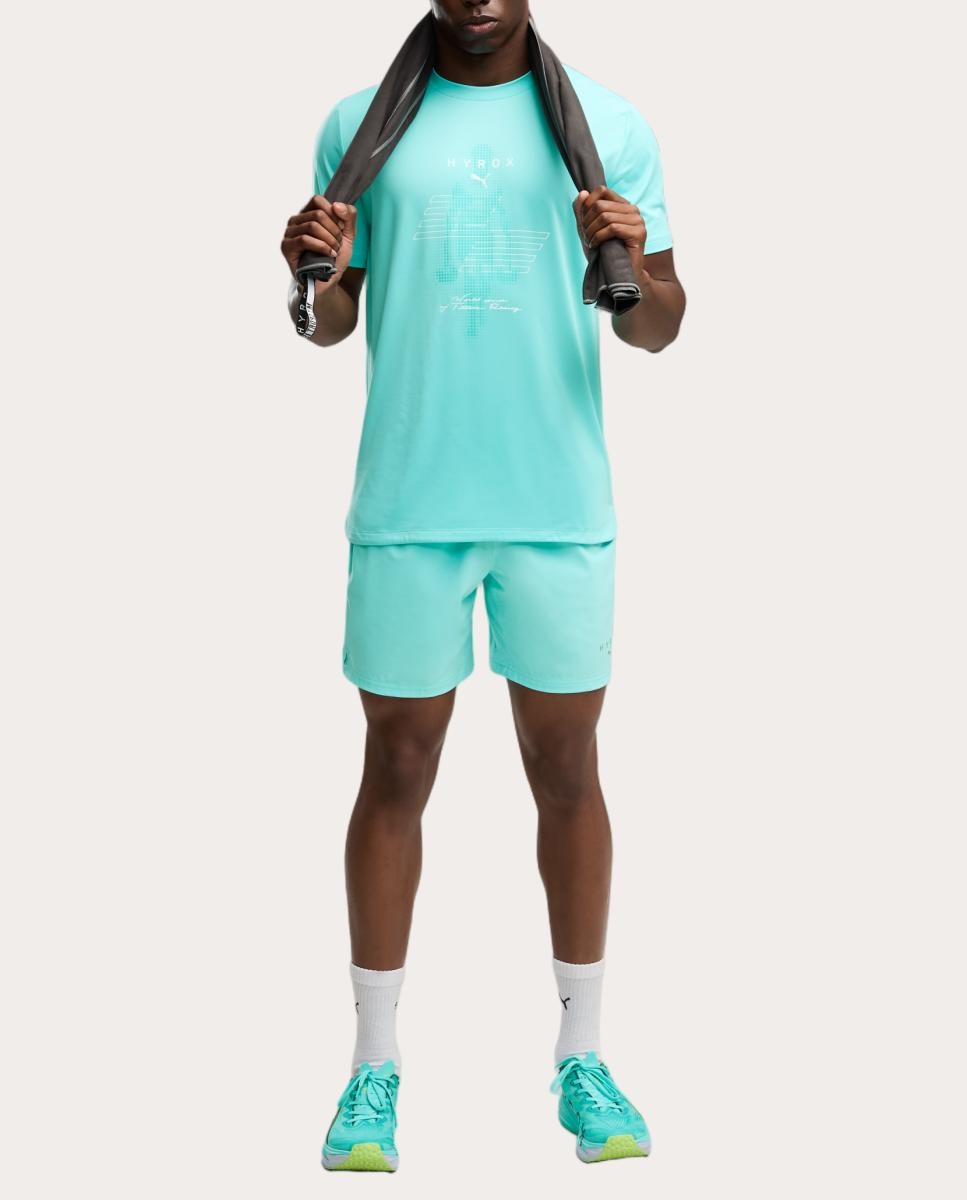 T-Shirt de Training de Homem M Puma X Hyrox Cloudspun Tee Puma Verde-3