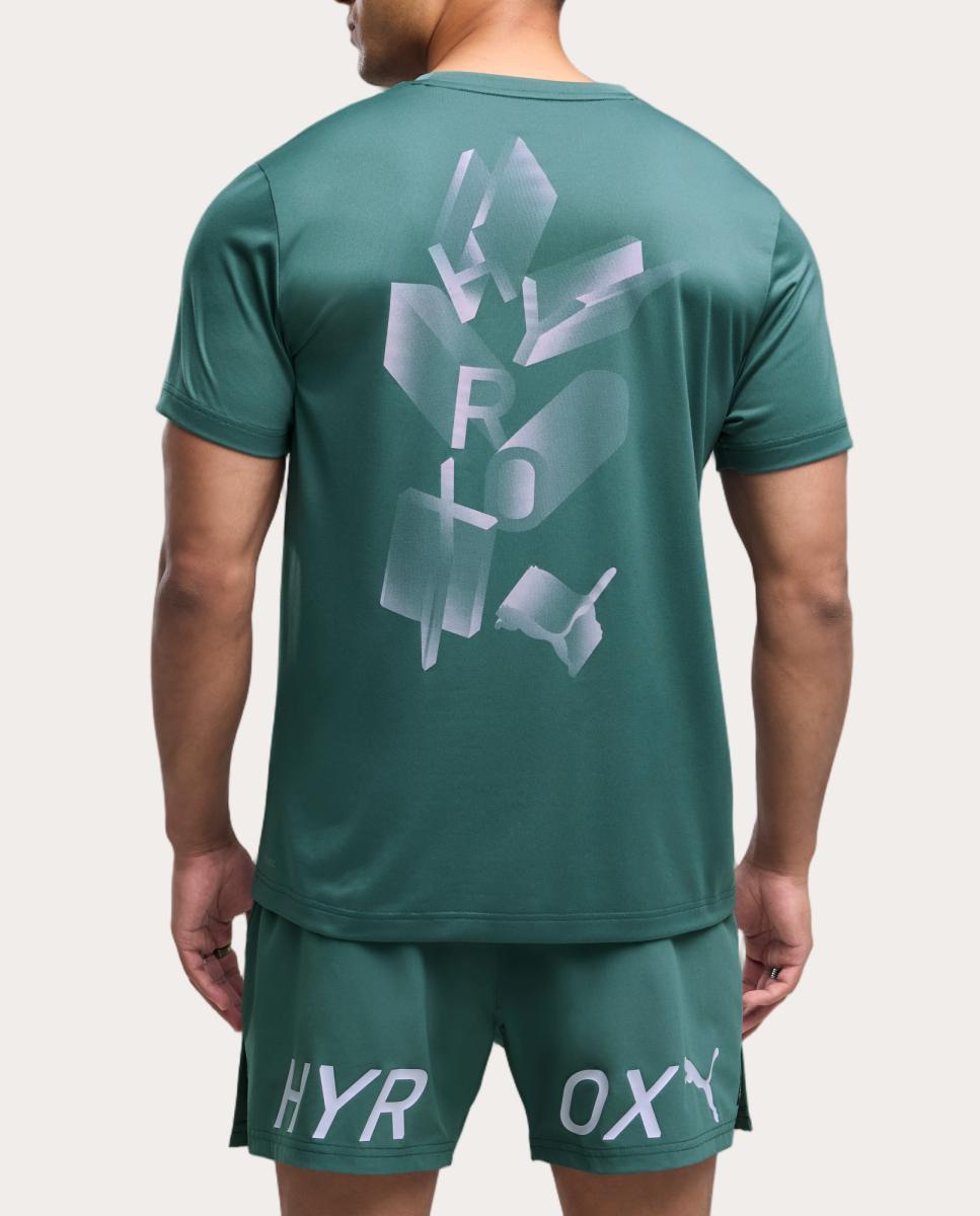 T-Shirt de Training de Homem M Puma X Hyrox Poly Graphic Te Puma Verde-2