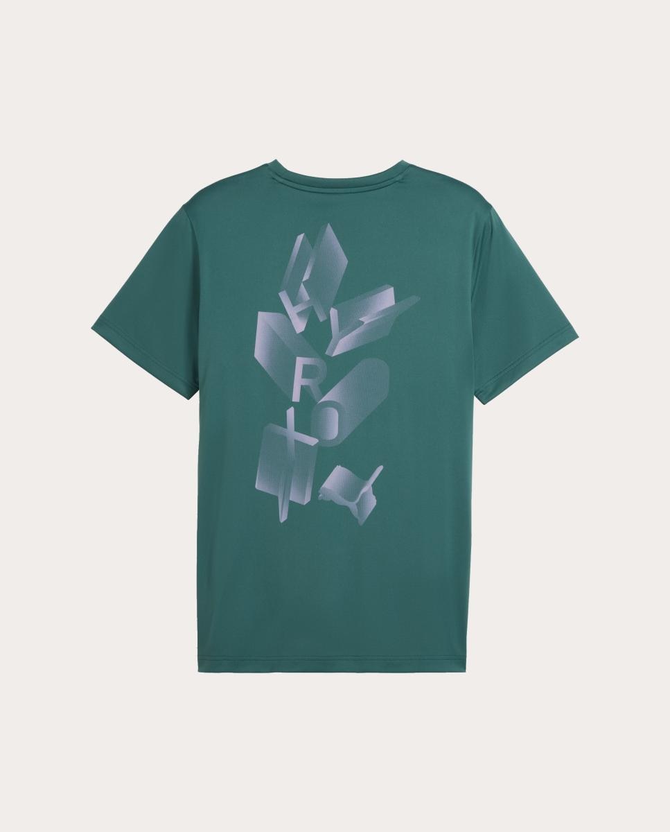 T-Shirt de Training de Homem M Puma X Hyrox Poly Graphic Te Puma Verde-4
