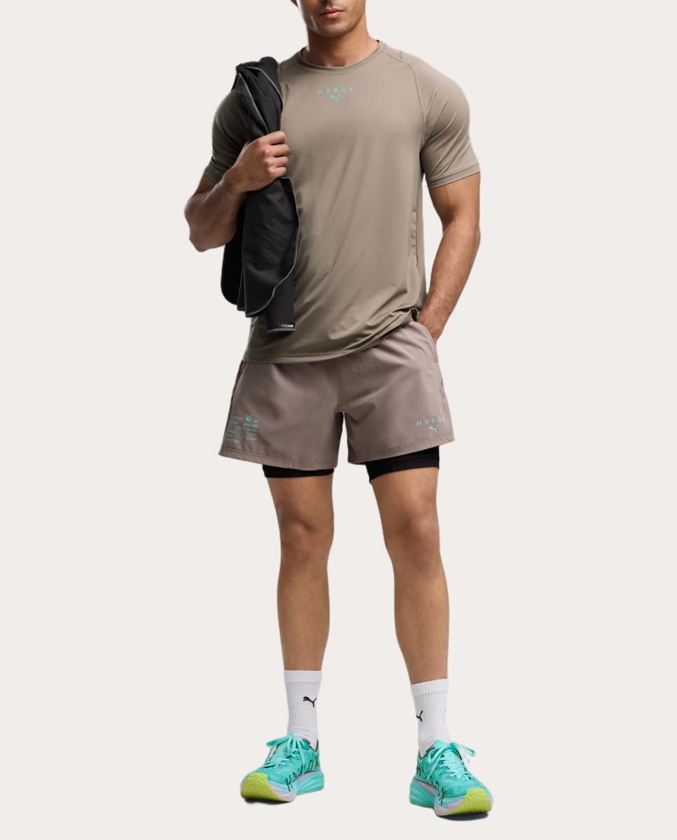 T-Shirt de Training de Homem M Puma X Hyrox Pwrmode Tee Puma Castanho-3