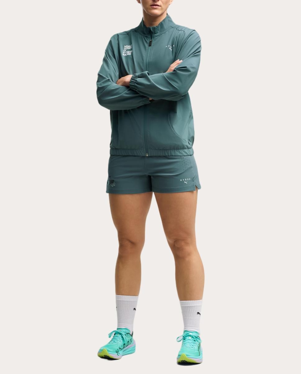 Calções de Training de Mulher W Puma X Hyrox Pwrmode Woven S Puma Verde-3