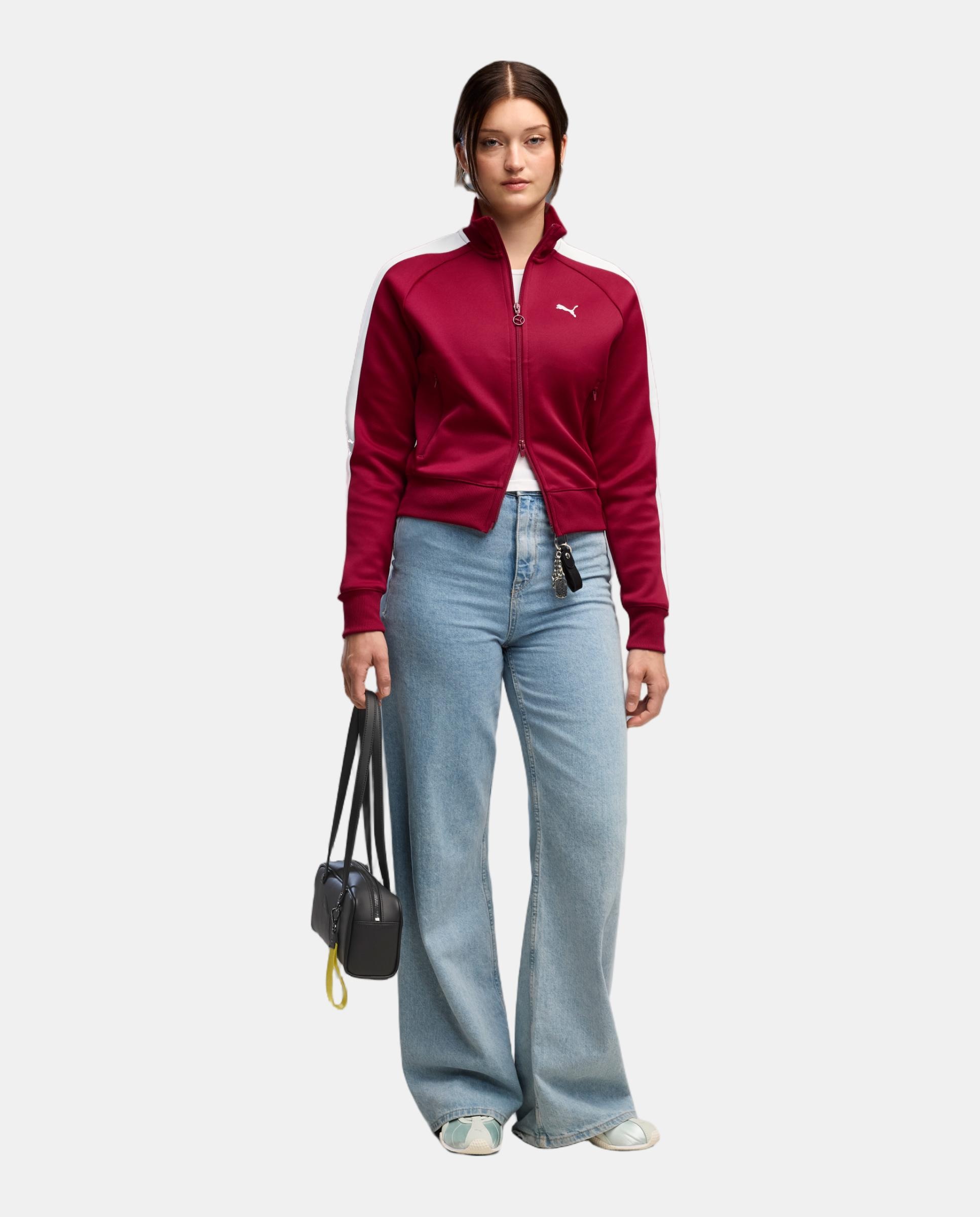 Casaco Casual de Mulher T7 Always On Short Track Jacke Puma Vermelho-5