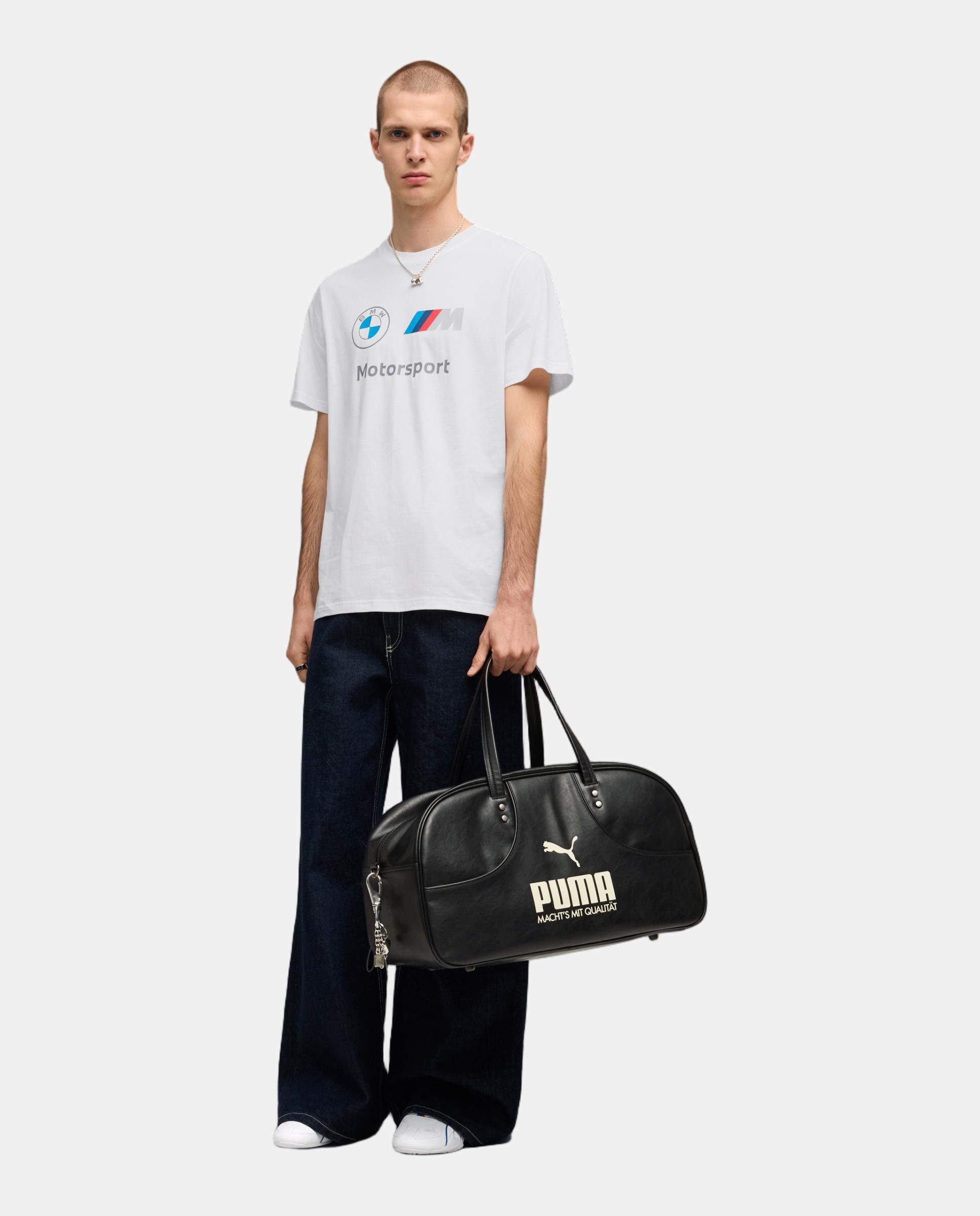 T-shirt de Manga Curta Casual de Homem BMW MMS Ess Logo Tee Branco-5
