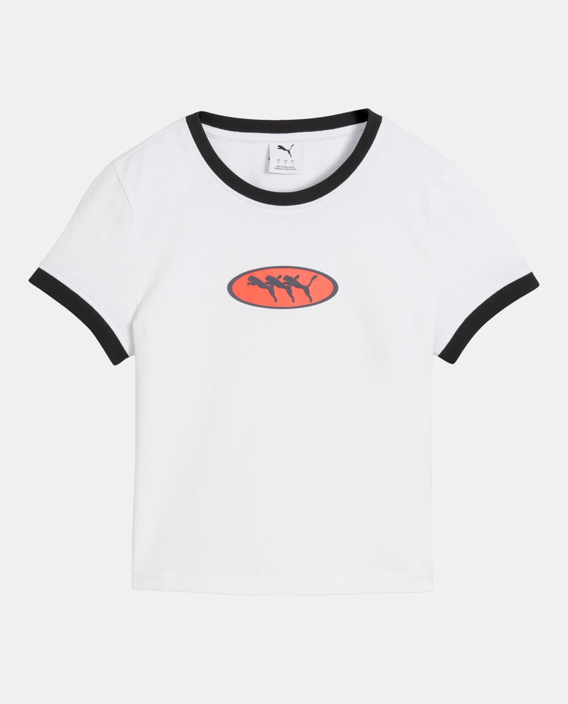 T-Shirt M/C Casual de Mulher Future.Puma.Archive Slim Graph Puma Branco-3