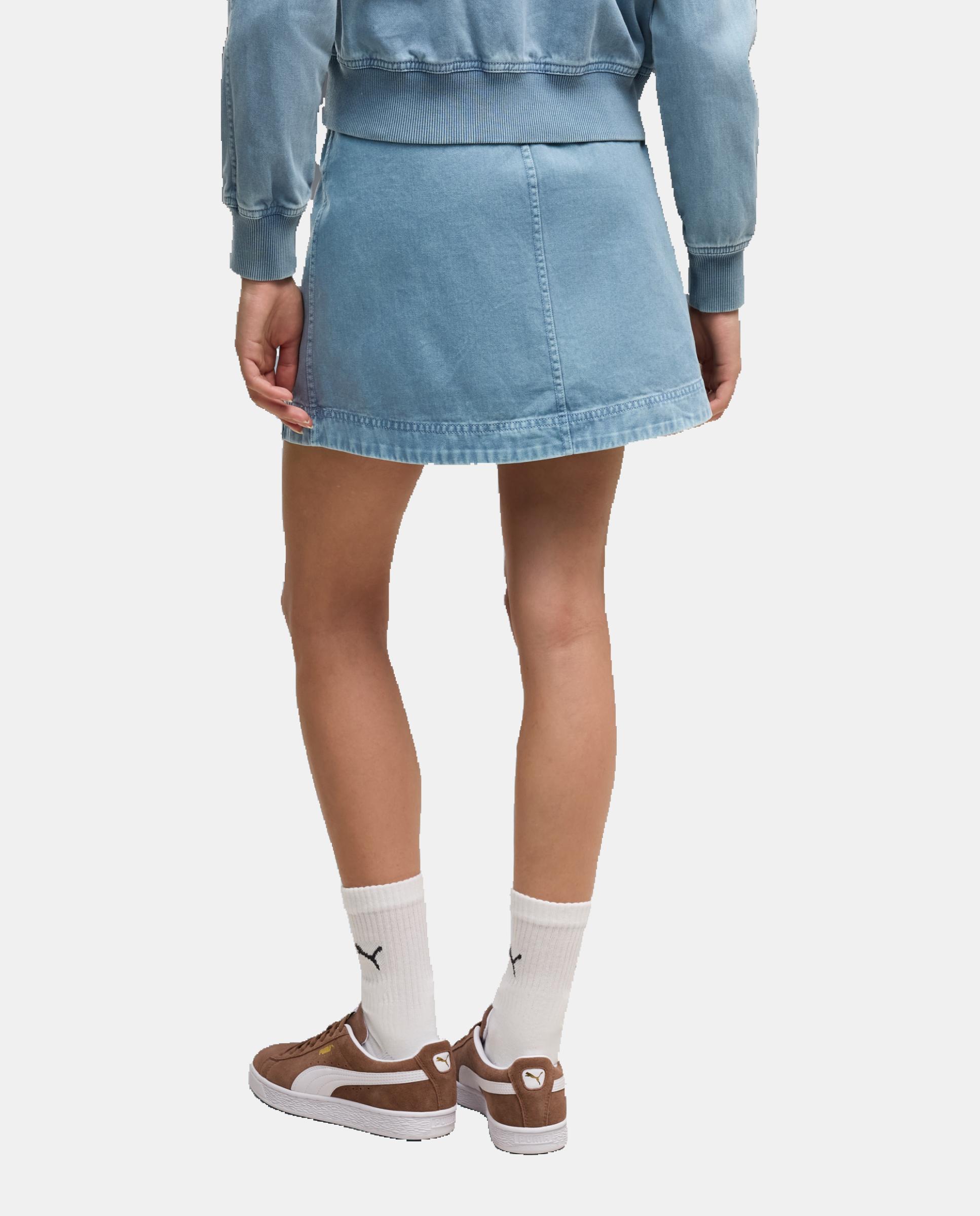 Saia Casual de Mulher Future.Puma.Archive Washed Twi Puma Azul-2