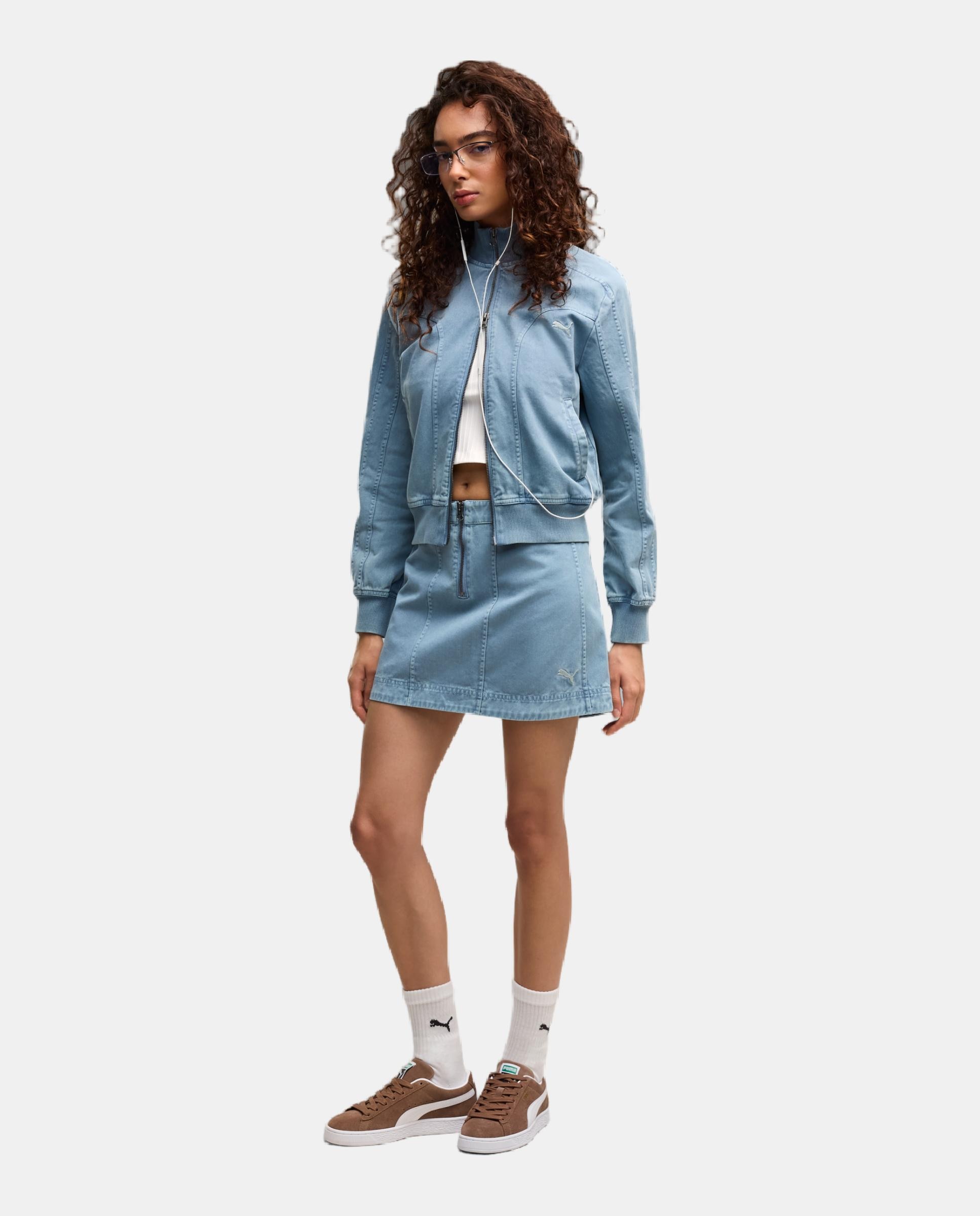Saia Casual de Mulher Future.Puma.Archive Washed Twi Puma Azul-3