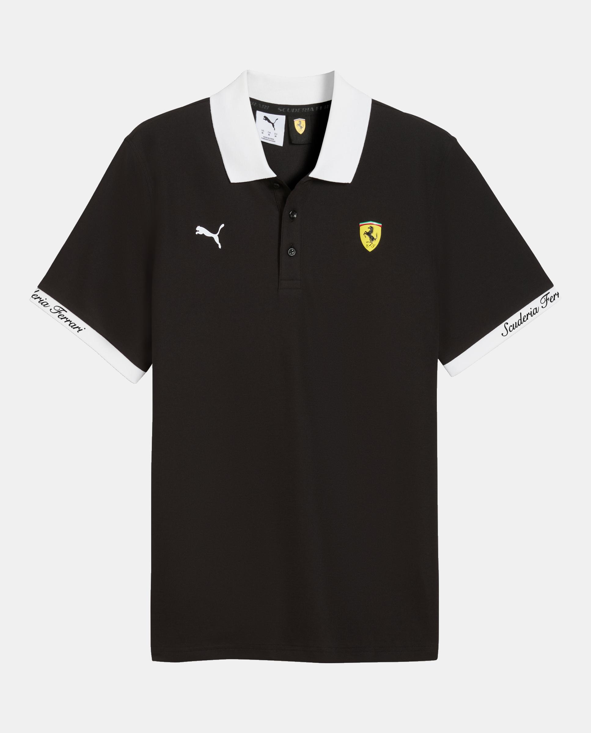 Camisetas M/C de Casual de Hombre Ferrari Piquet Polo Puma - Negro Negro-3