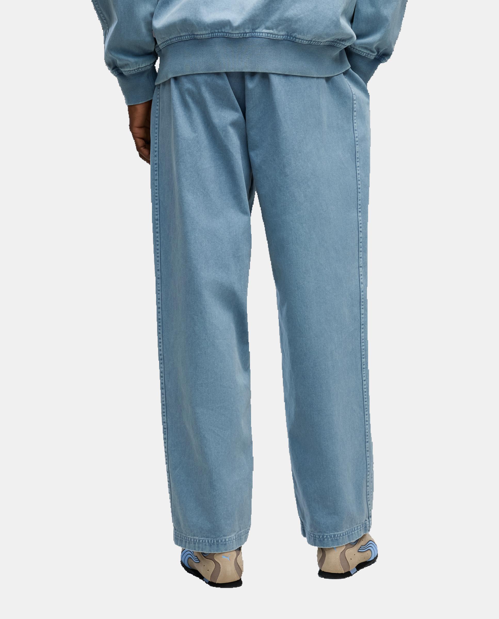 Calças Casual de Homem Rise Of Freizeit Washed Relaxe Puma Azul-3
