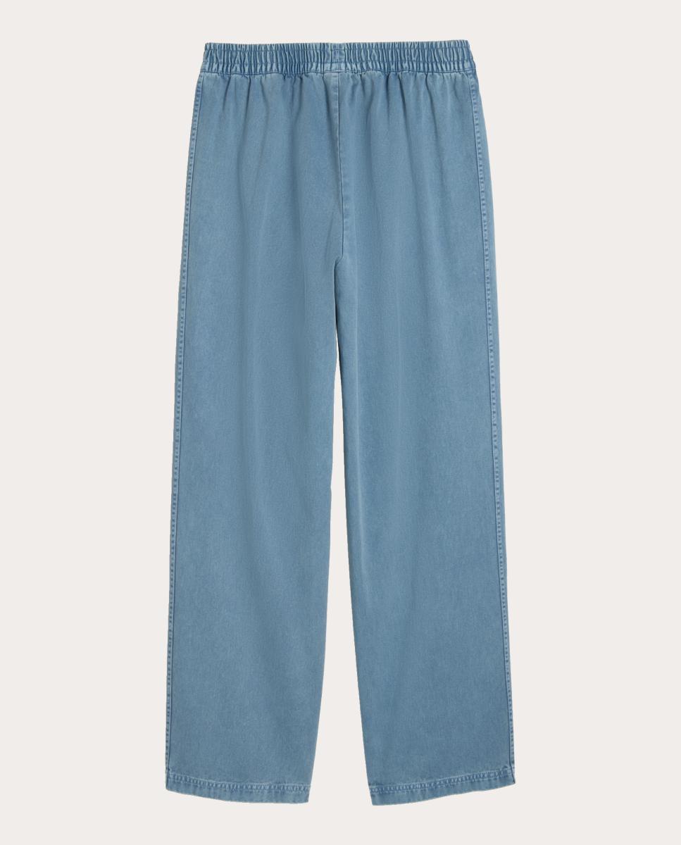 Calças Casual de Homem Rise Of Freizeit Washed Relaxe Puma Azul-5