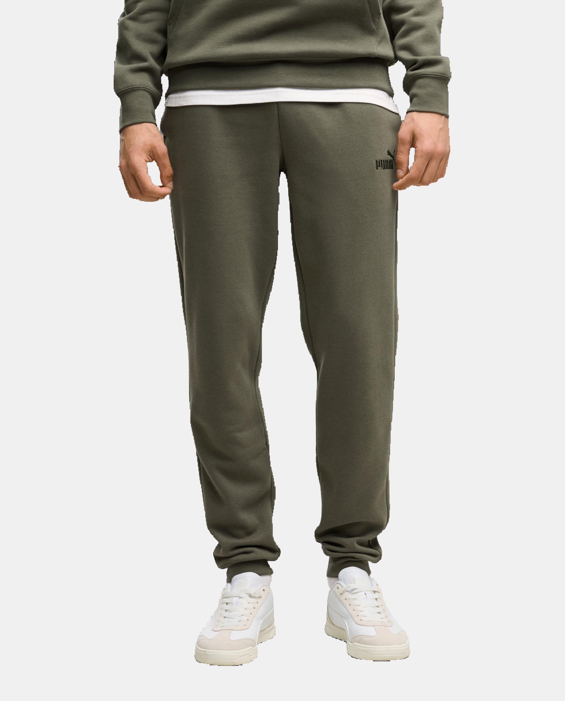 PUMA Pantalones largos de Casual de Hombre ESS No. 1 Logo Sweatpants FL Verde
