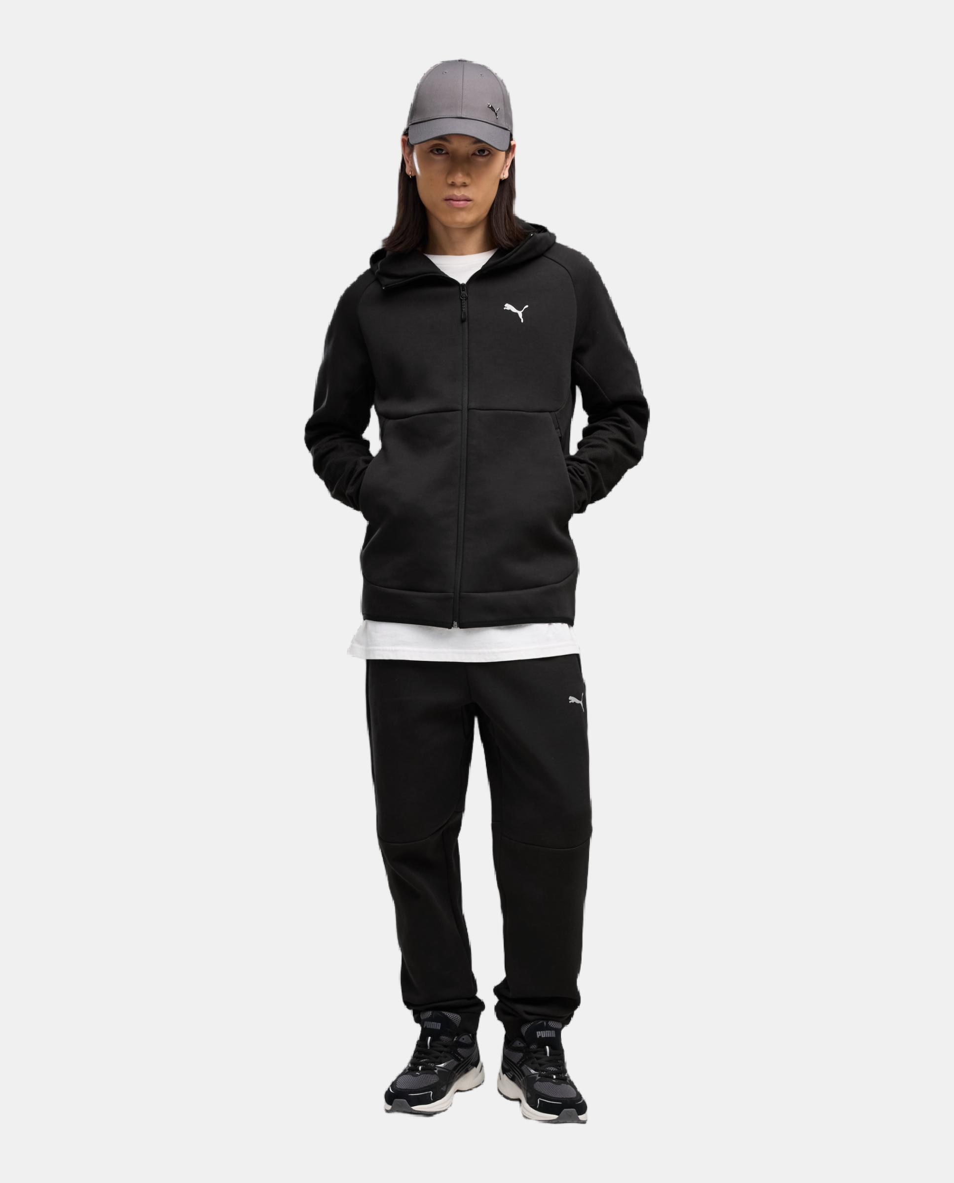 Sudadera de Casual de Hombre PUMATECH Slim Elevated Full-Zi Puma - Negro Negro-5