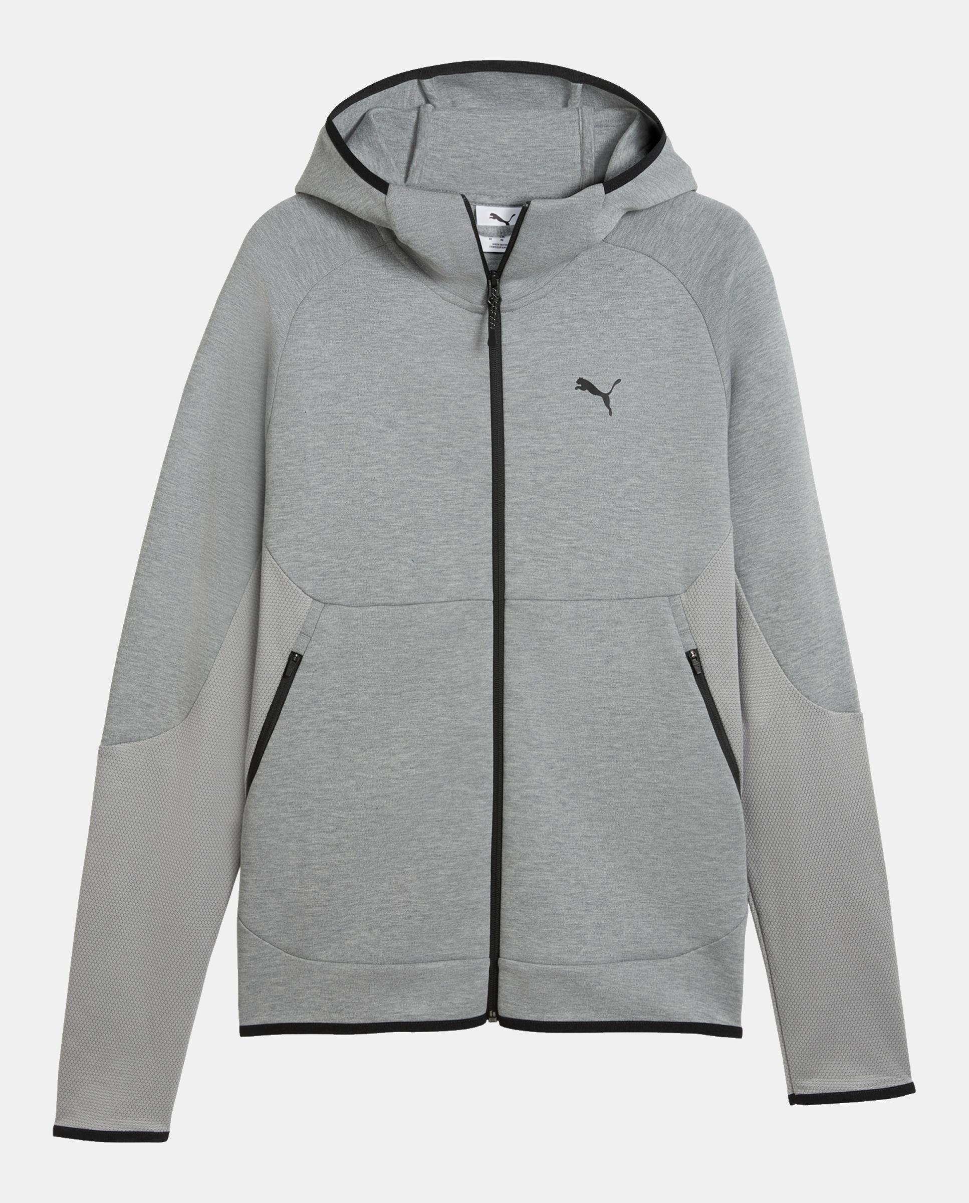 Sudadera de Casual de Hombre PUMATECH Slim Elevated Full-Zi Puma - Gris Gris-3