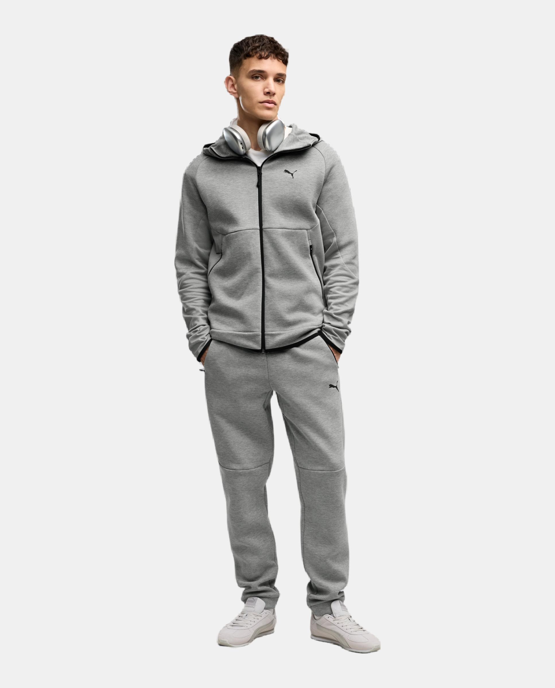 Sudadera de Casual de Hombre PUMATECH Slim Elevated Full-Zi Puma - Gris Gris-5