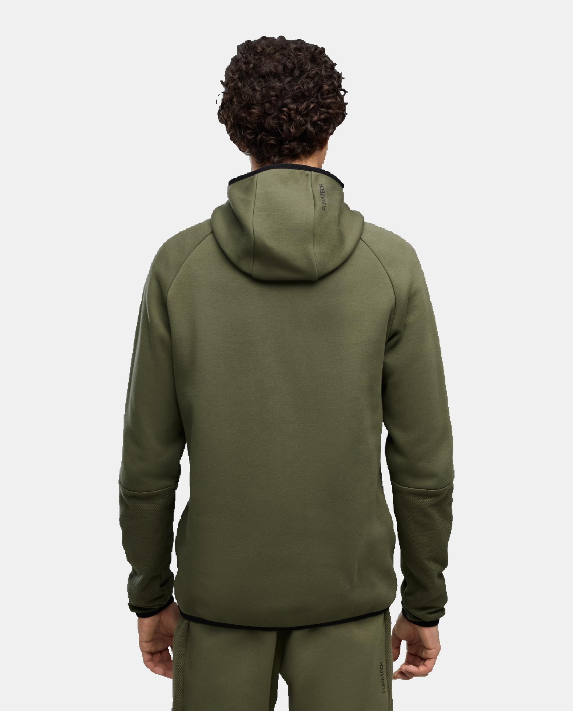 Sudadera de Casual de Hombre PUMATECH Slim Elevated Full-Zi Puma - Verde Verde-2