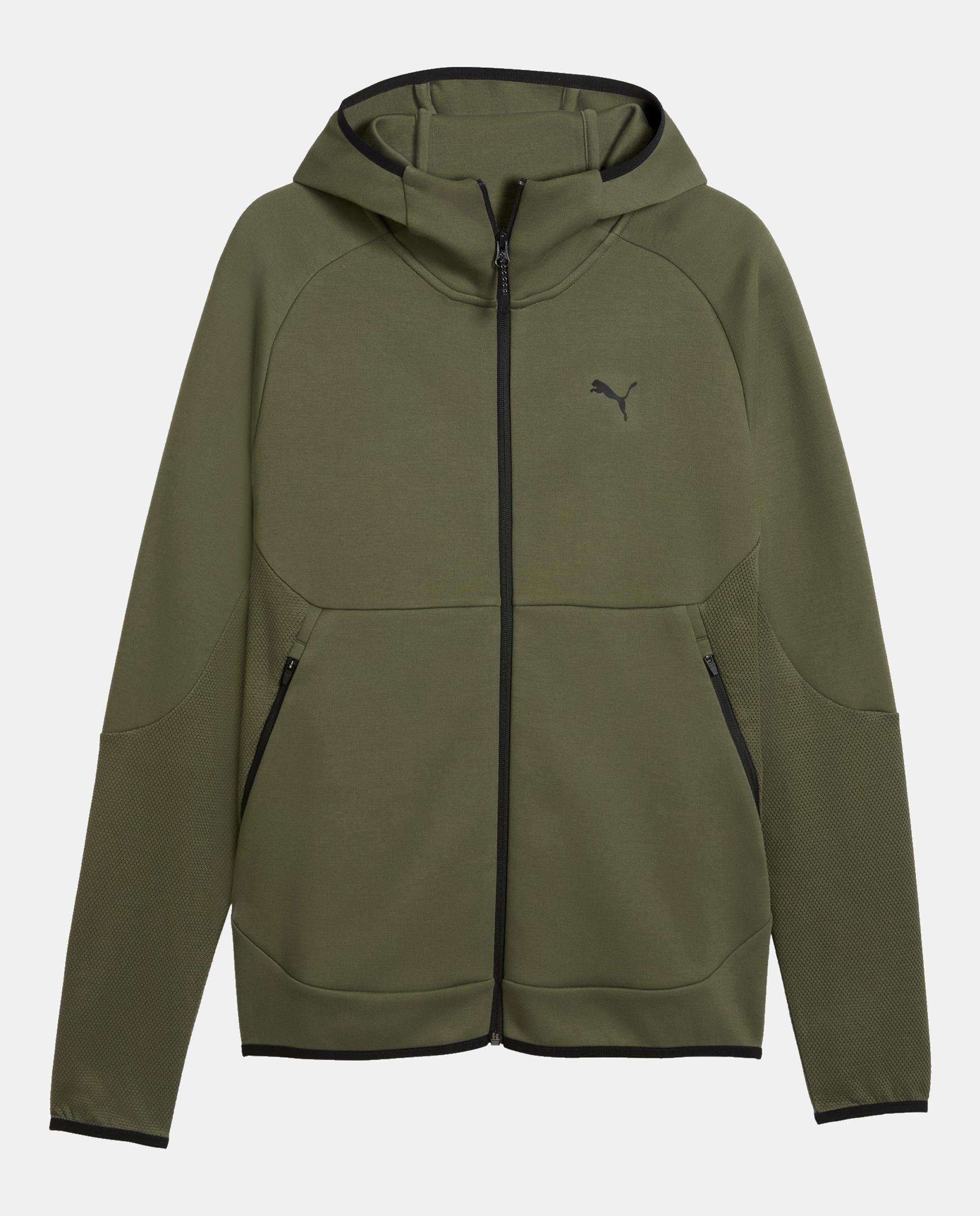 Sudadera de Casual de Hombre PUMATECH Slim Elevated Full-Zi Puma - Verde Verde-3
