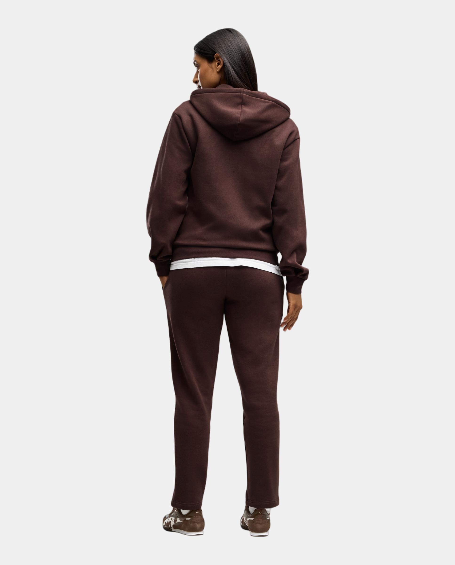 Fato de Treino Casual de Mulher Metallic Hooded Standard Sweat Puma Castanho-2