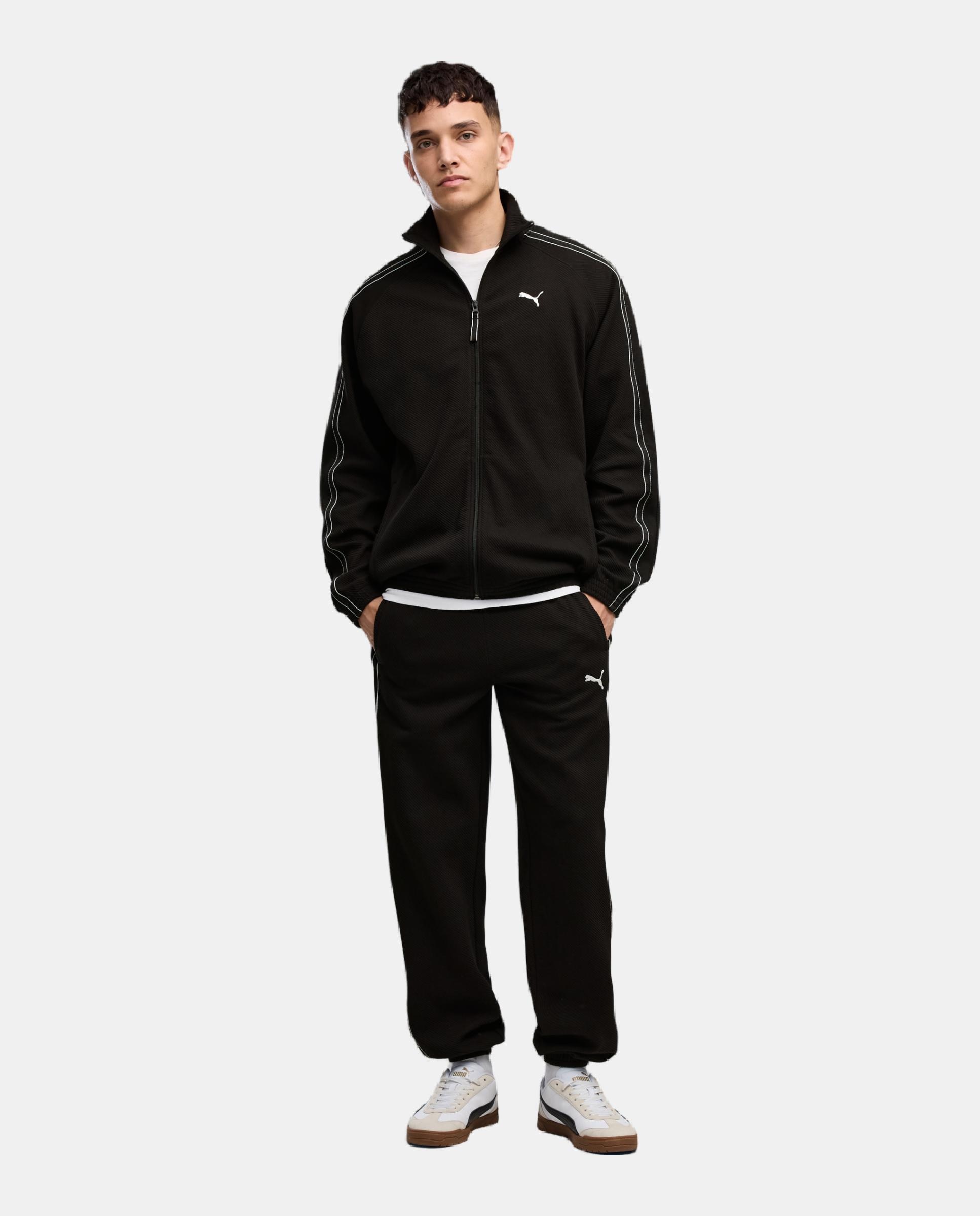 Sudadera de Casual de Hombre PUMA CLASS Relaxed Material Tr Puma - Negro Negro-3