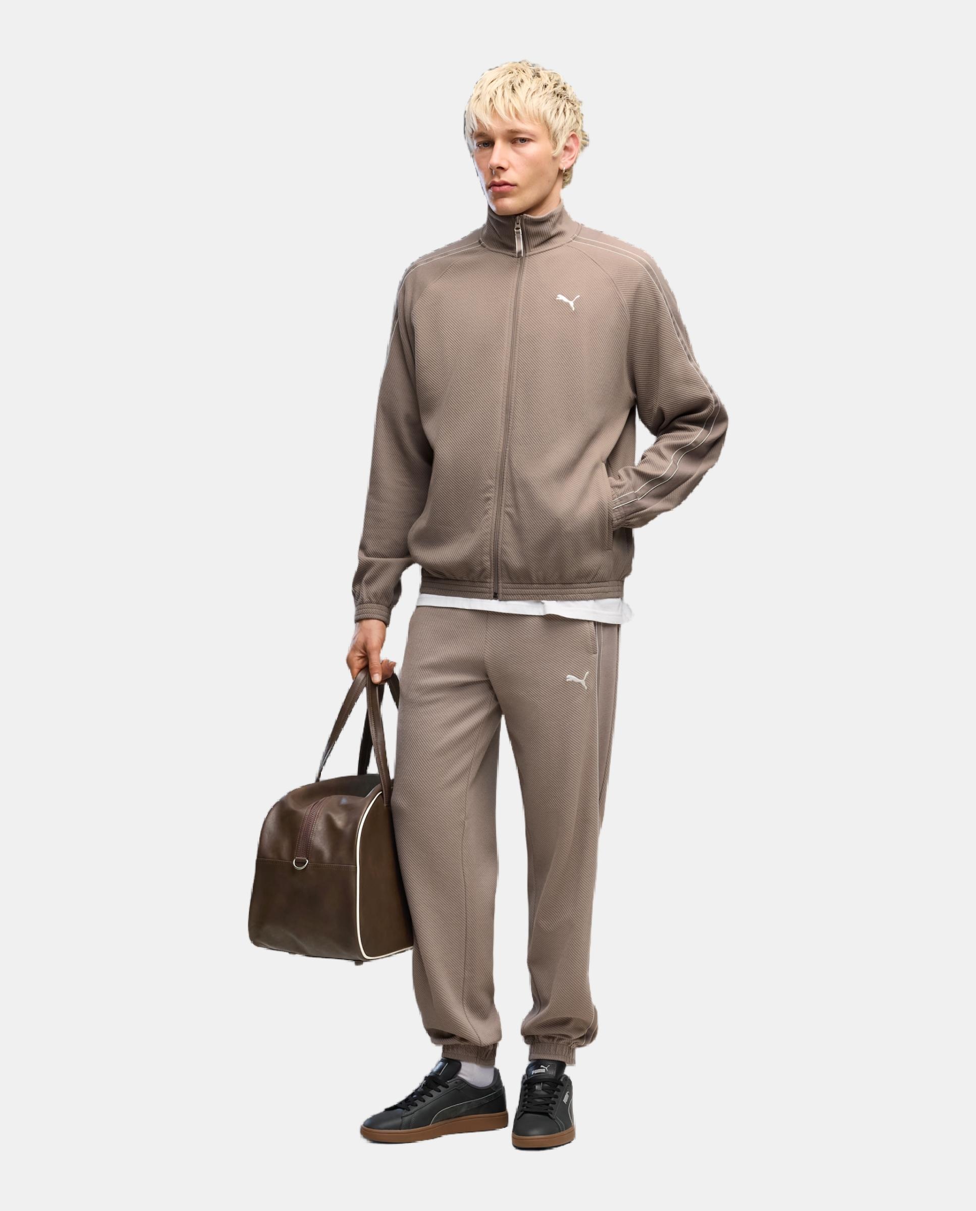 Sudadera de Casual de Hombre PUMA CLASS Relaxed Material Tr Puma - Marrón Marrón-3