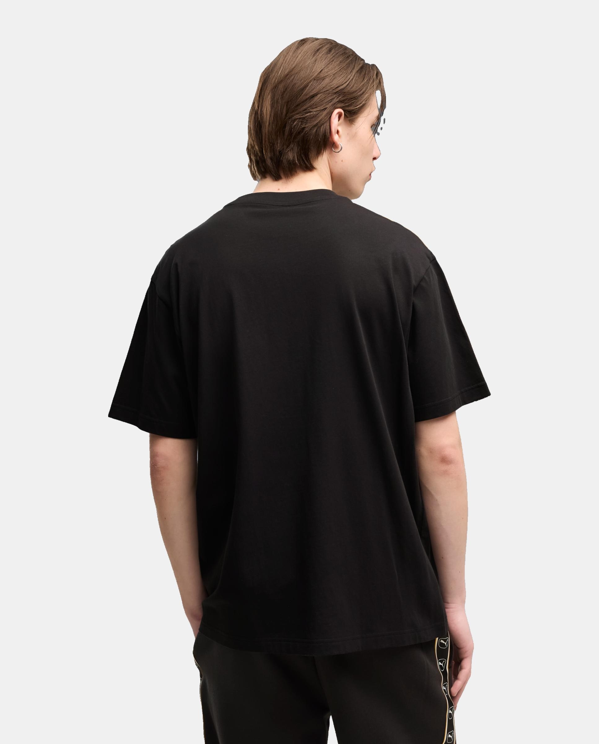 T-Shirt M/C Casual de Homem Ess Elevated Tape Relaxed Tee Puma Preto-2