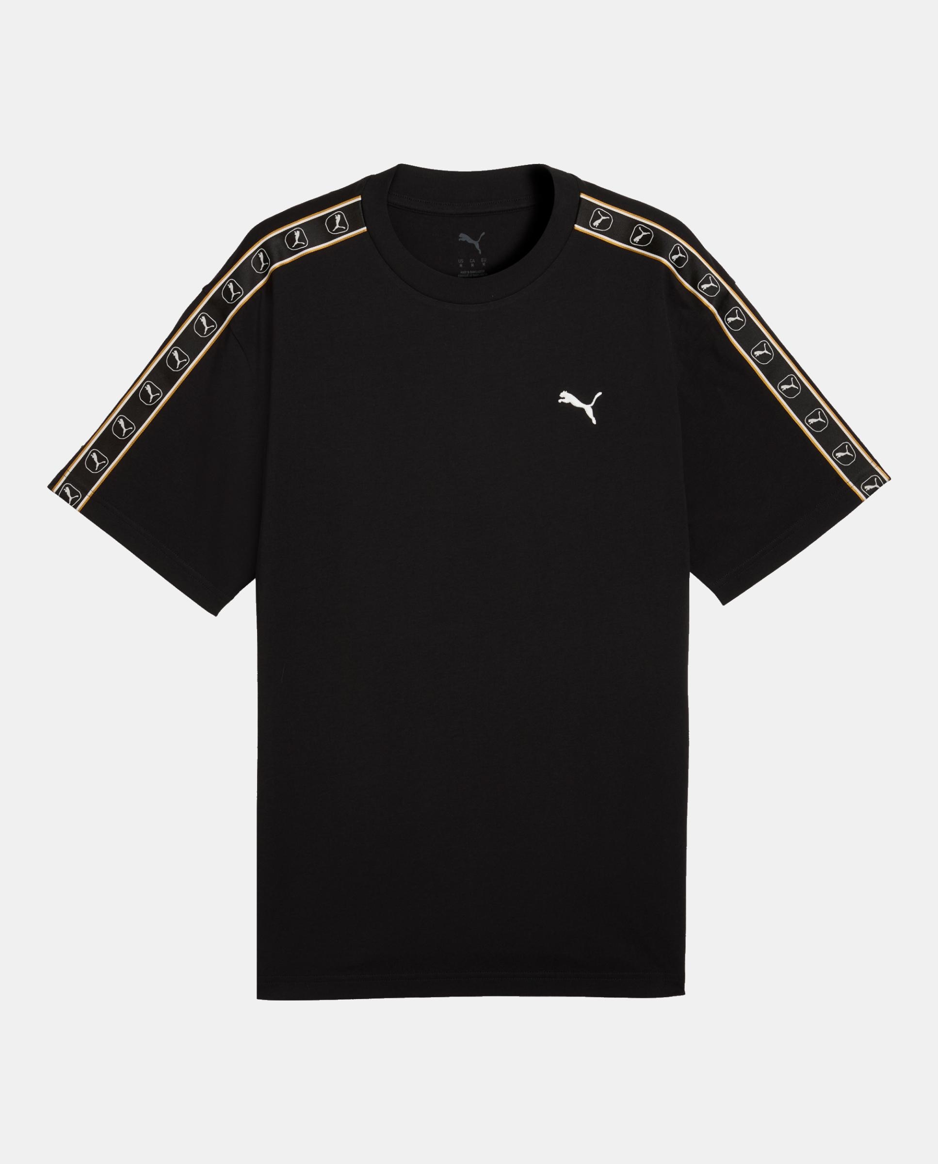 T-Shirt M/C Casual de Homem Ess Elevated Tape Relaxed Tee Puma Preto-3