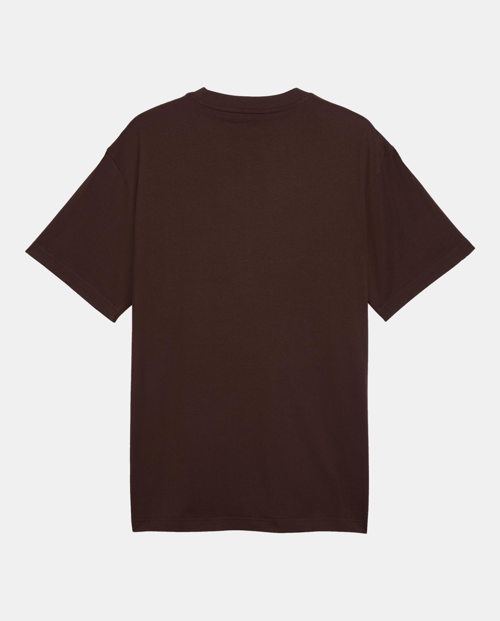 T-Shirt M/C Casual de Homem Ess Elevated Tape Relaxed Tee Puma Castanho-4