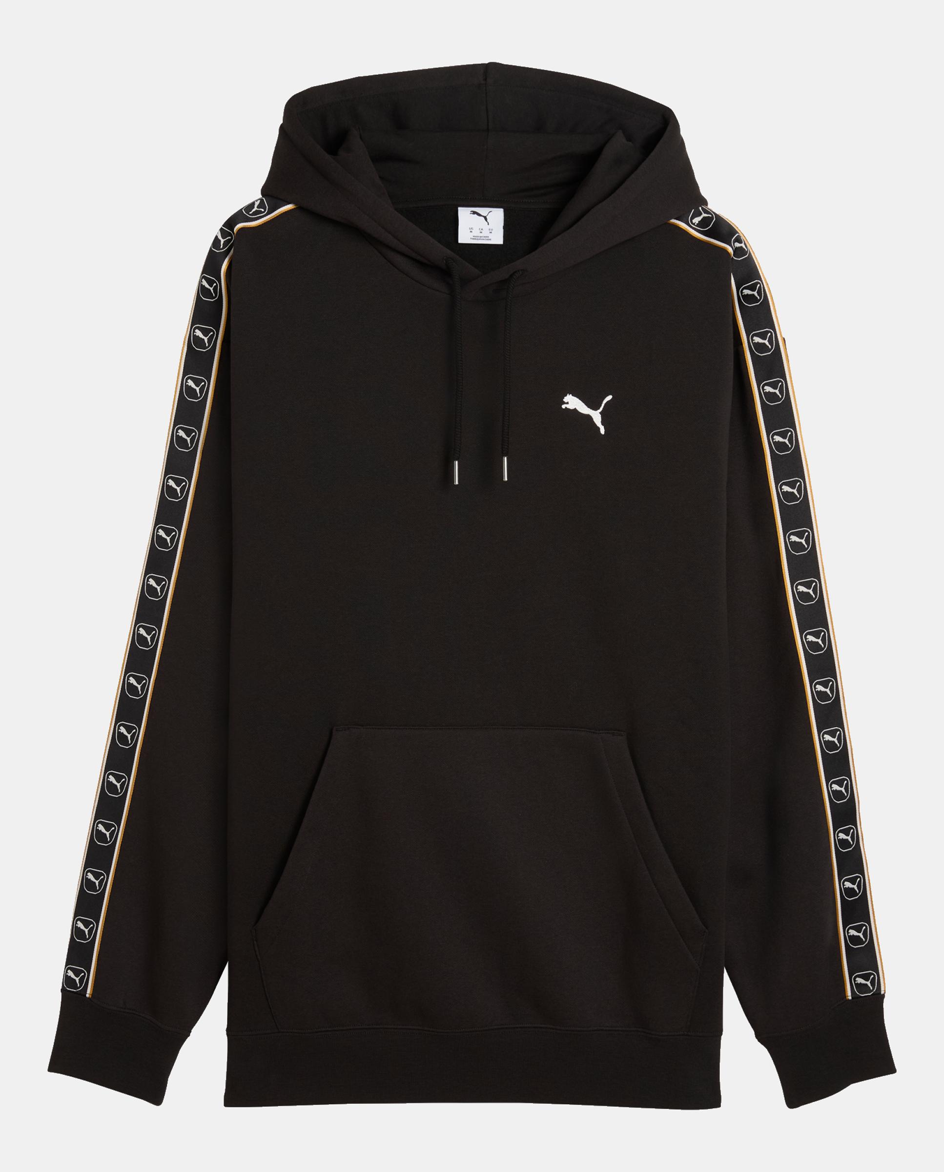 Sweatshirt  Casual de Homem Ess Elevated Tape Relaxed Hood Puma Preto-3