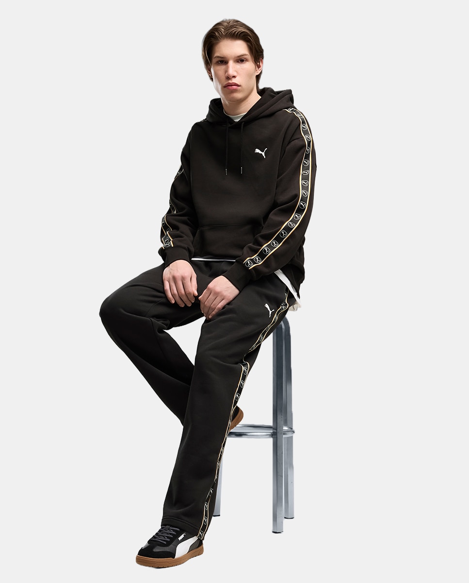 Sweatshirt  Casual de Homem Ess Elevated Tape Relaxed Hood Puma Preto-5
