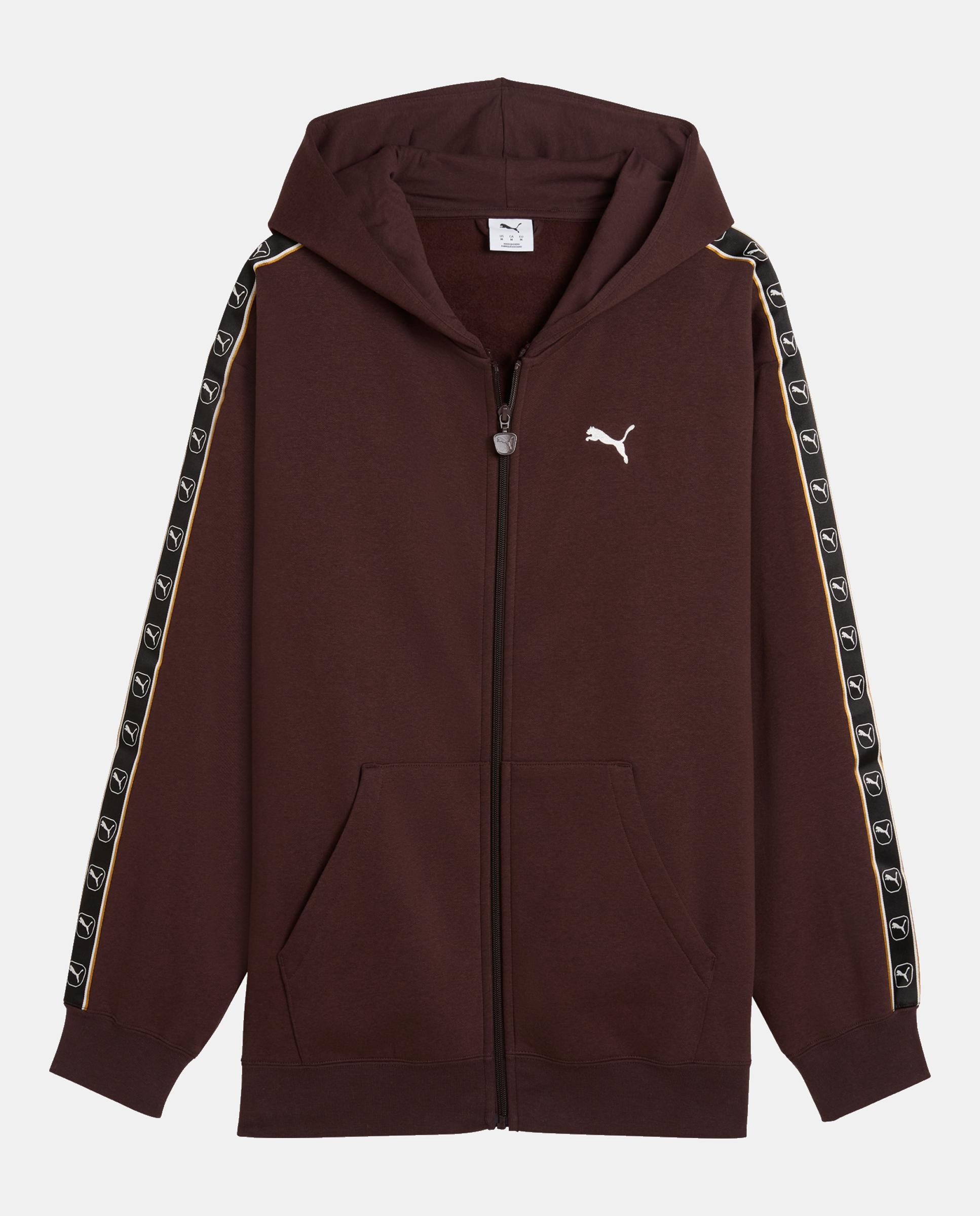 Sweatshirt Casual de Homem ESS Elevated Tape Relaxed Full Castanho-3