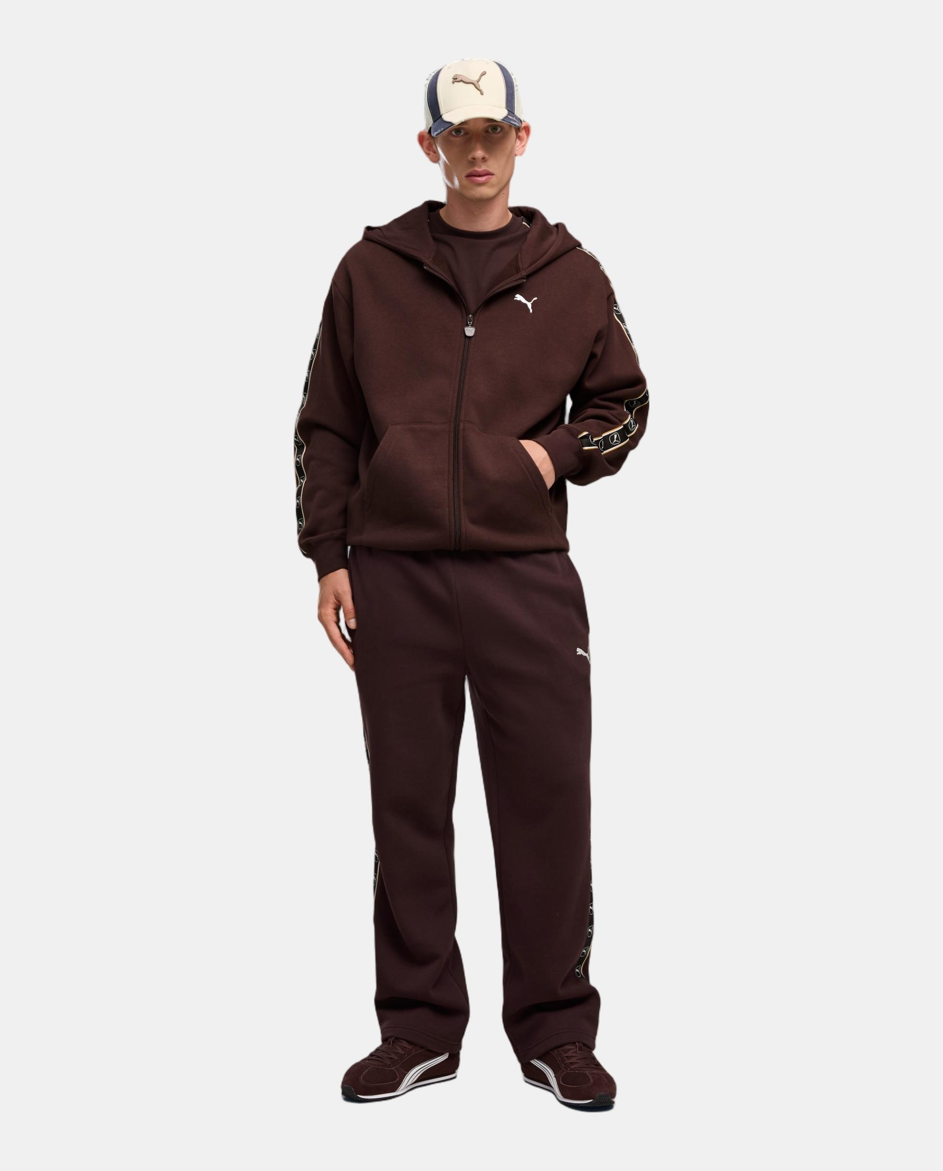 Sweatshirt Casual de Homem ESS Elevated Tape Relaxed Full Castanho-5